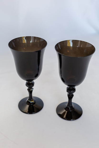 Estelle Colored Regal Goblet - Set of 2 {Black}