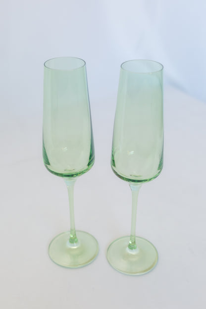 Estelle Colored Champagne Flute - Set of 2 {Mint Green}