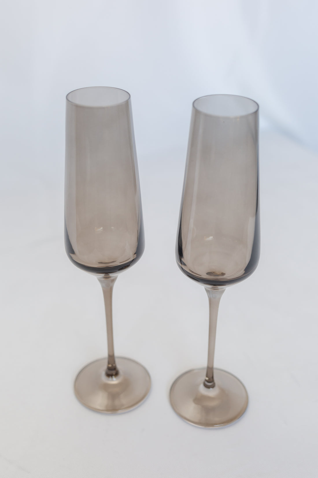 Estelle Colored Champagne Flute - Set of 2 {Gray Smoke}