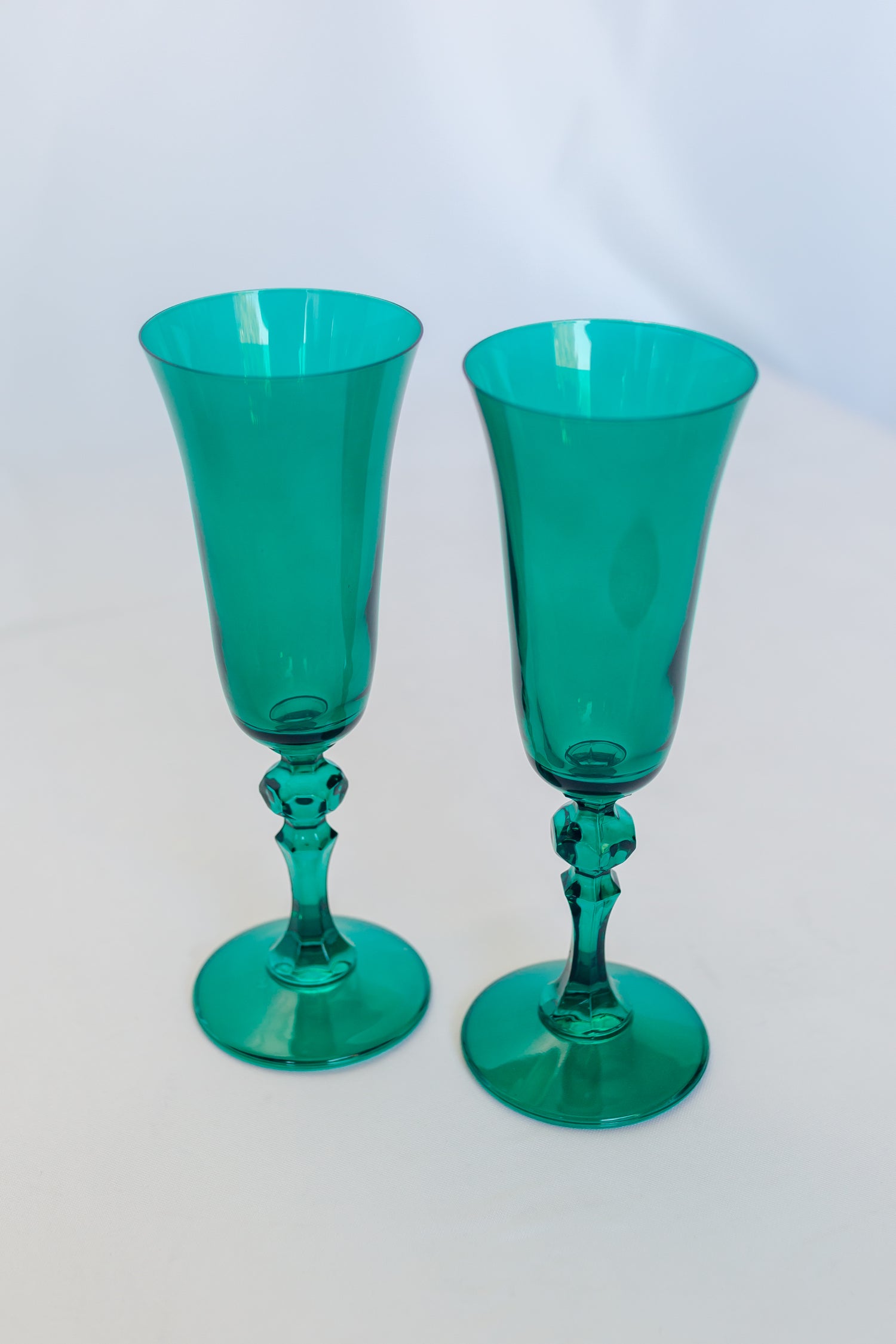 Estelle Colored Regal Flute - Set of 2 {Emerald Green}