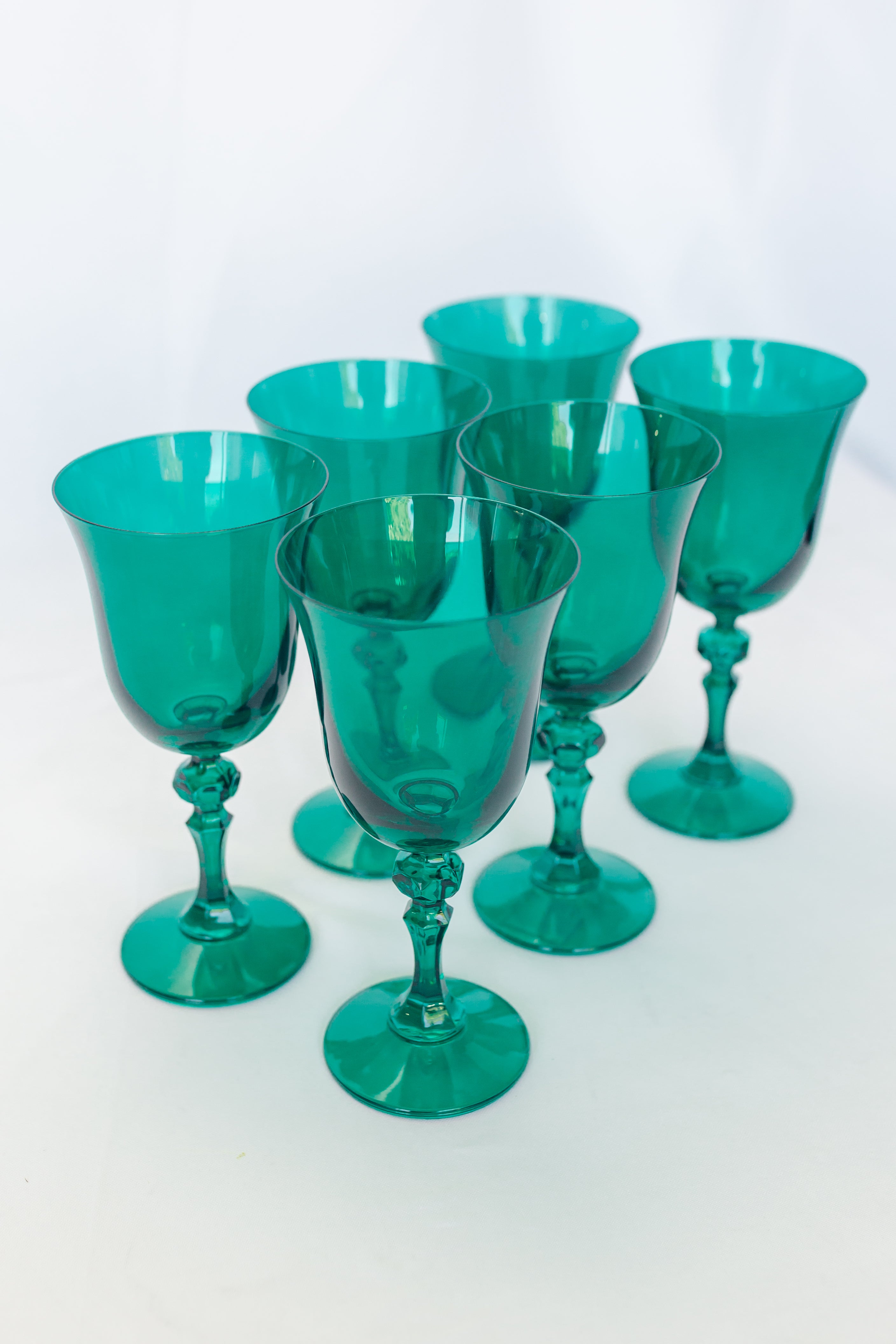 Estelle Colored Regal Goblet - Set of 6 {Emerald Green}