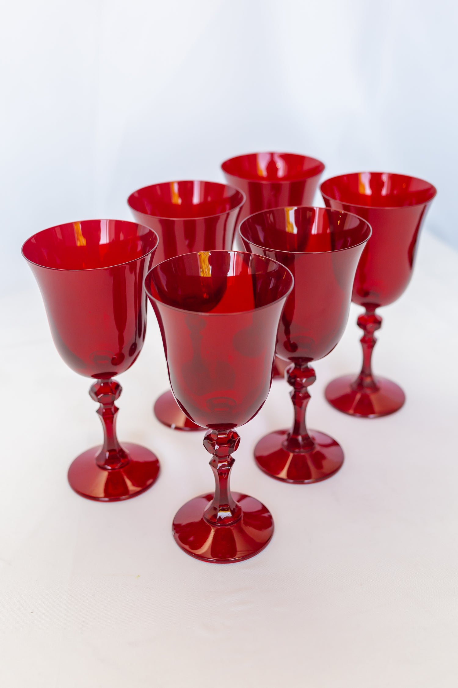 Estelle Colored Regal Goblet - Set of 6 {Red}