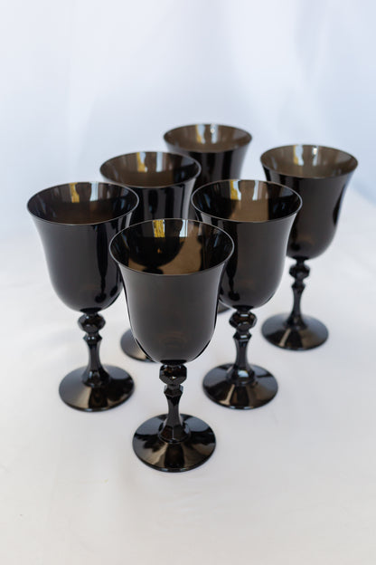 Estelle Colored Regal Goblet - Set of 6 {Black}