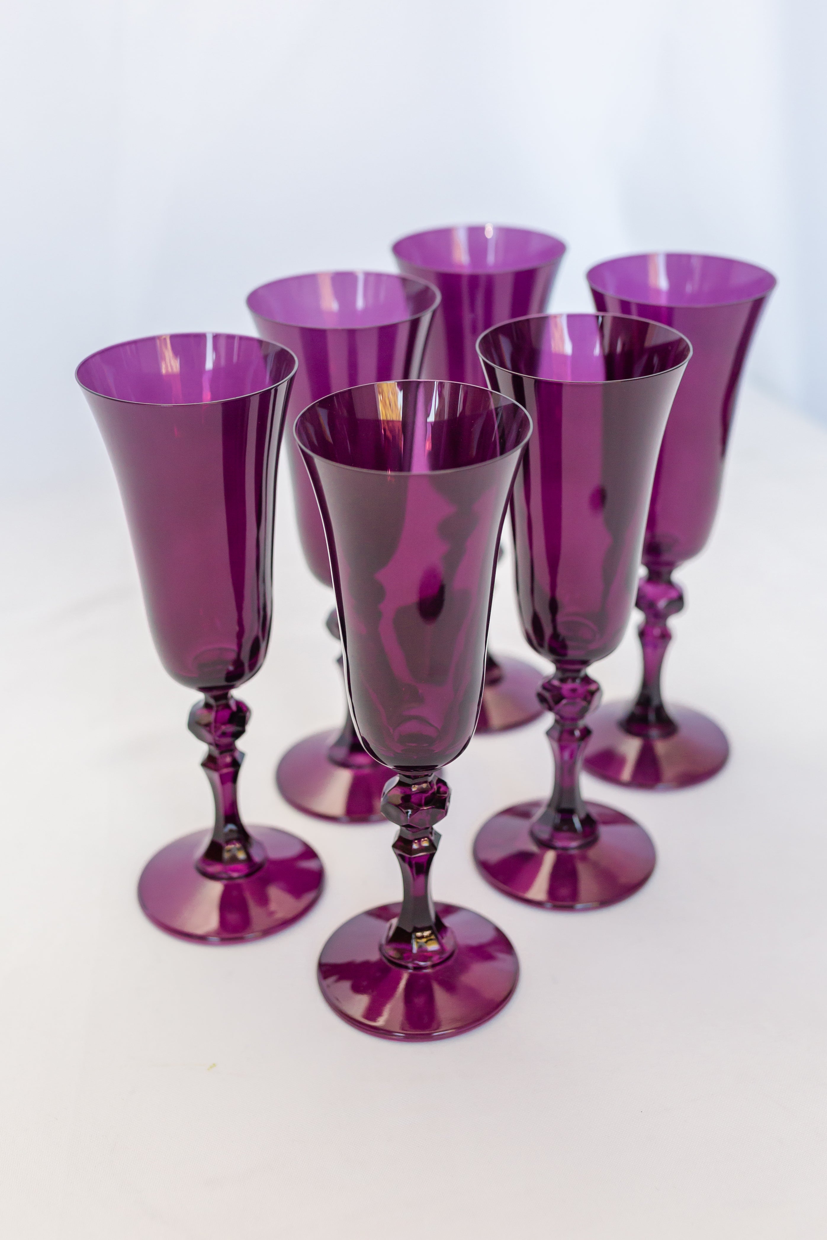 Estelle Colored Regal Flute - Set of 6 {Amethyst}