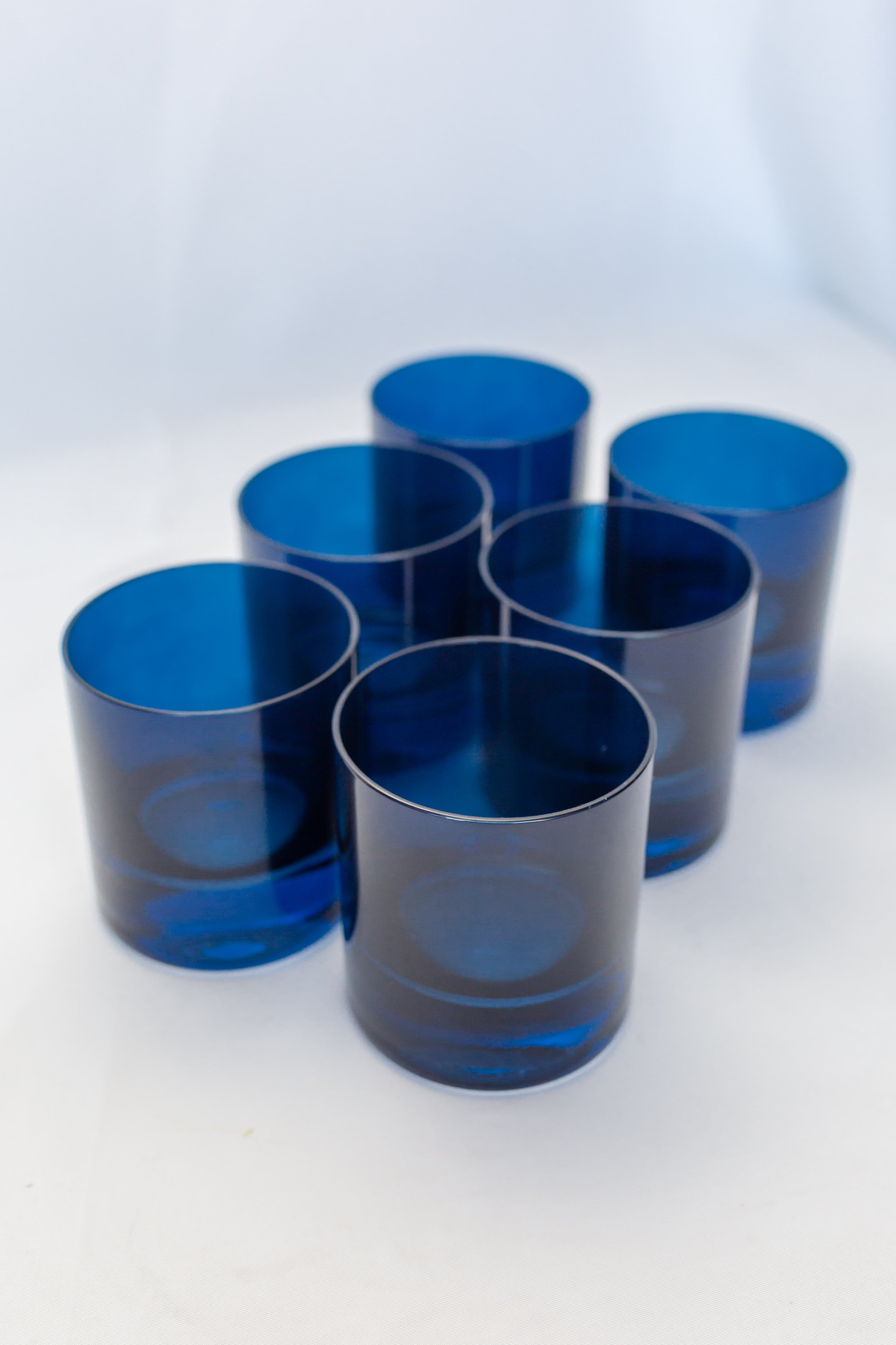 Estelle Colored Rocks Glass - Set of 6 {Midnight Blue}