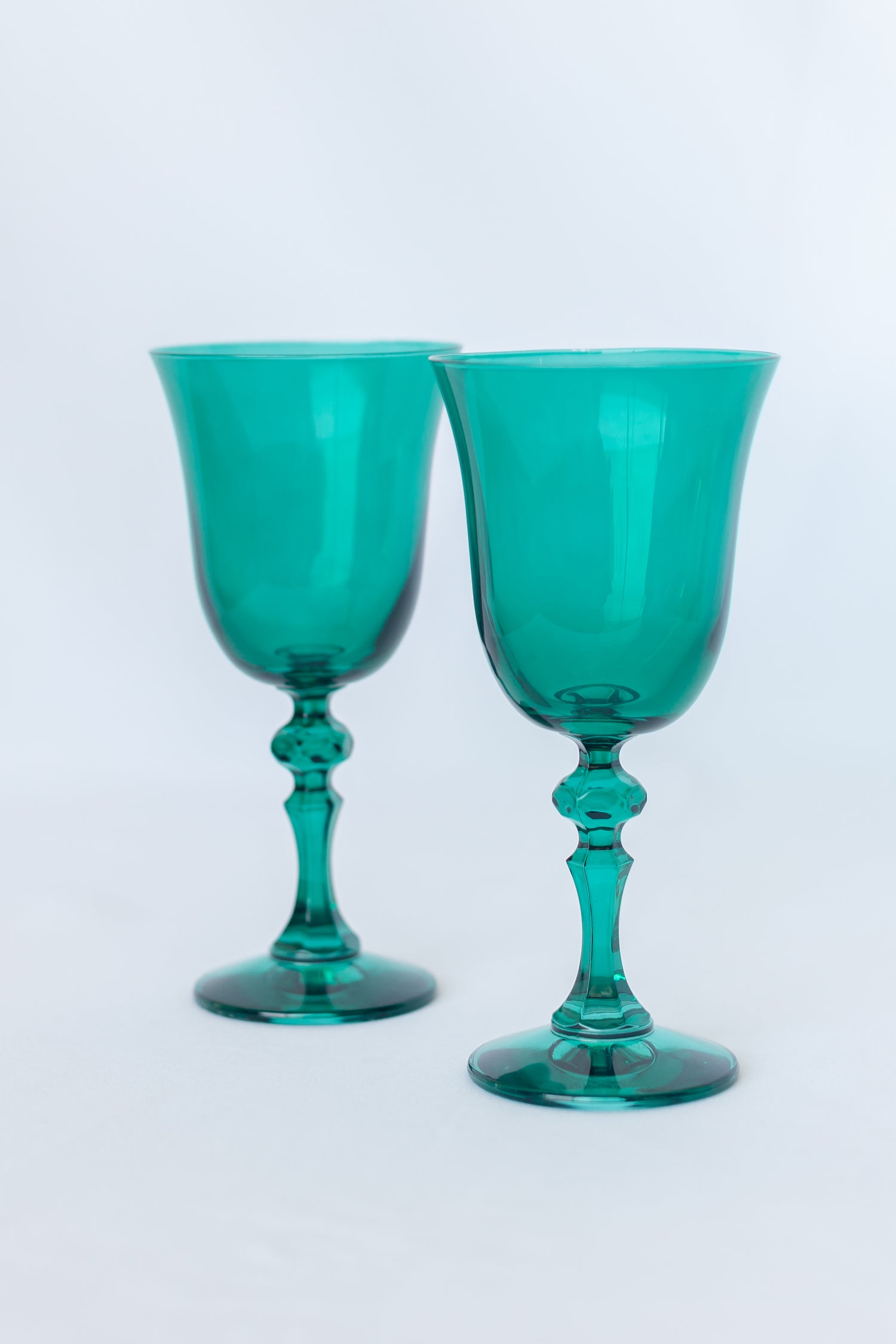 Estelle Colored Regal Goblet - Set of 2 {Emerald Green}