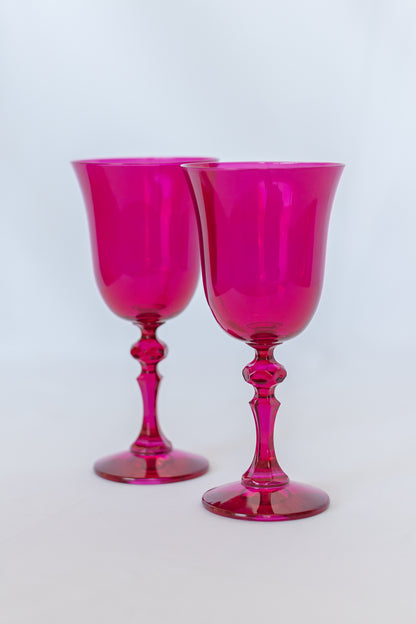 Estelle Colored Regal Goblet - Set of 2 {Viva Magenta (Our Fuchsia)}