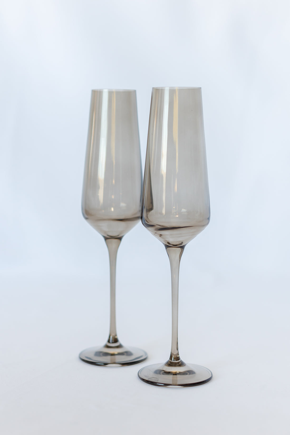 Estelle Colored Champagne Flute - Set of 2 {Gray Smoke}