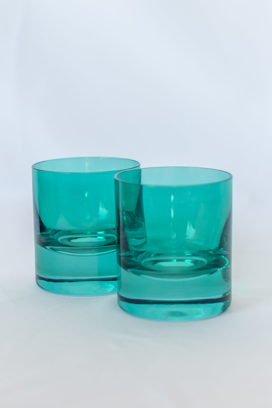 Estelle Colored Rocks Glass - Set of 2 {Emerald Green}