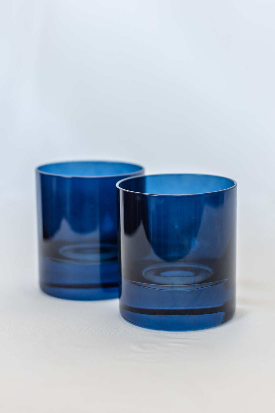Estelle Colored Rocks Glass - Set of 2 {Midnight Blue}