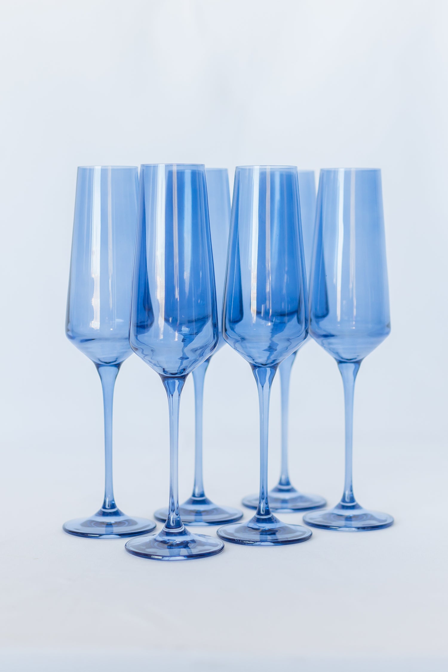 Estelle Colored Champagne Flute - Set of 6 {Cobalt Blue}