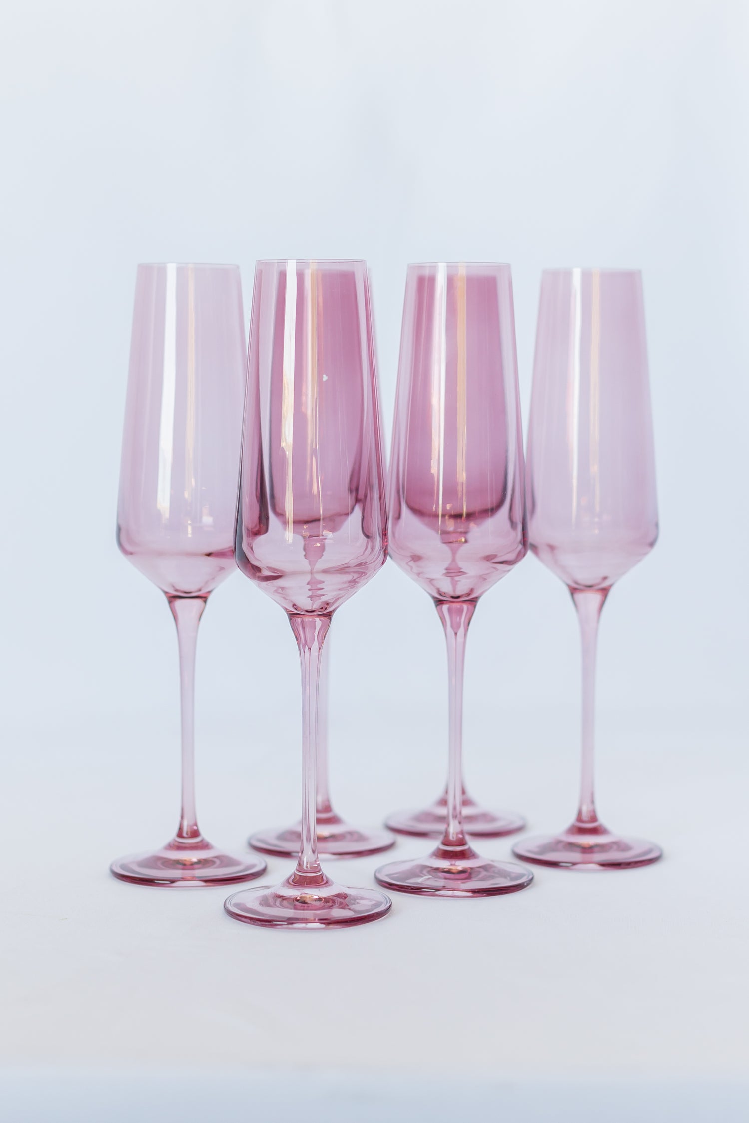 Estelle Colored Champagne Flute - Set of 6 {Rose}