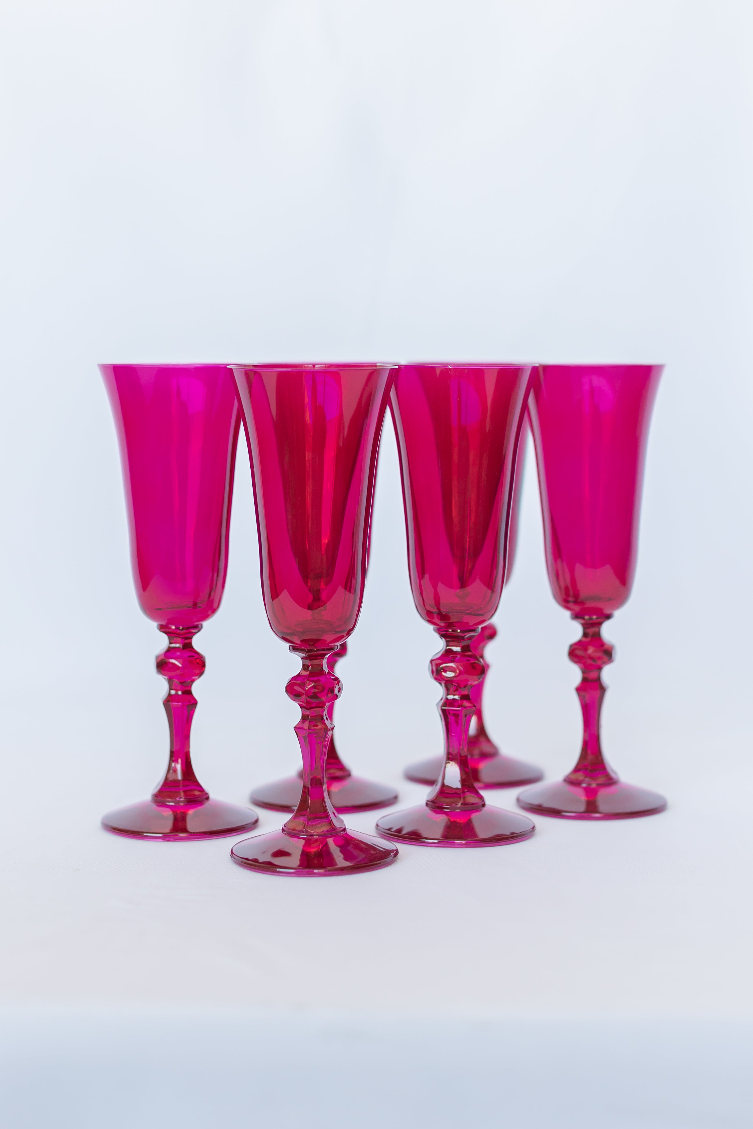 Estelle Colored Regal Flute - Set of 6 {Viva Magenta (Our Fuchsia)}