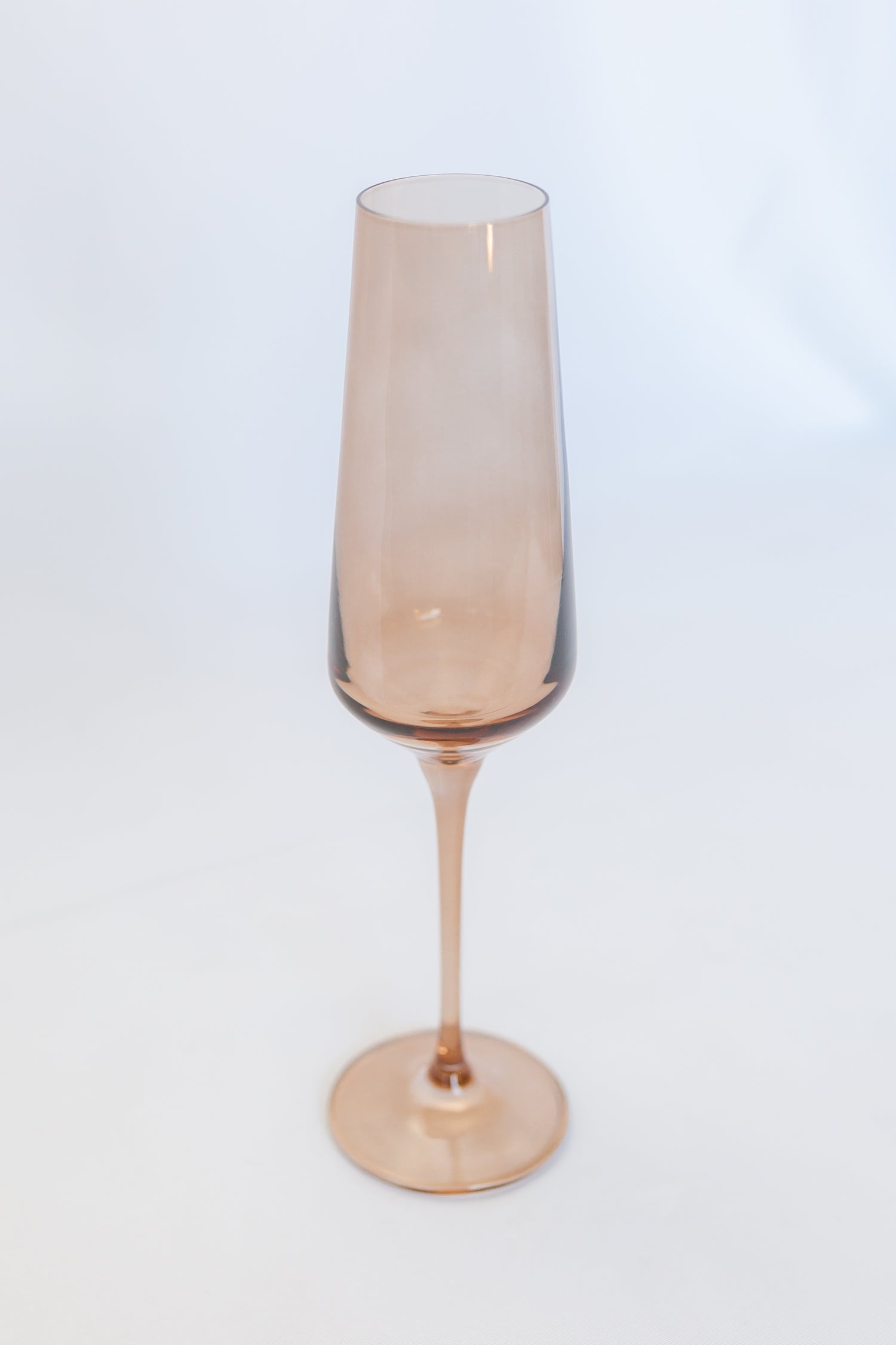 Estelle Colored Champagne Flute - Set of 2 {Amber Smoke}