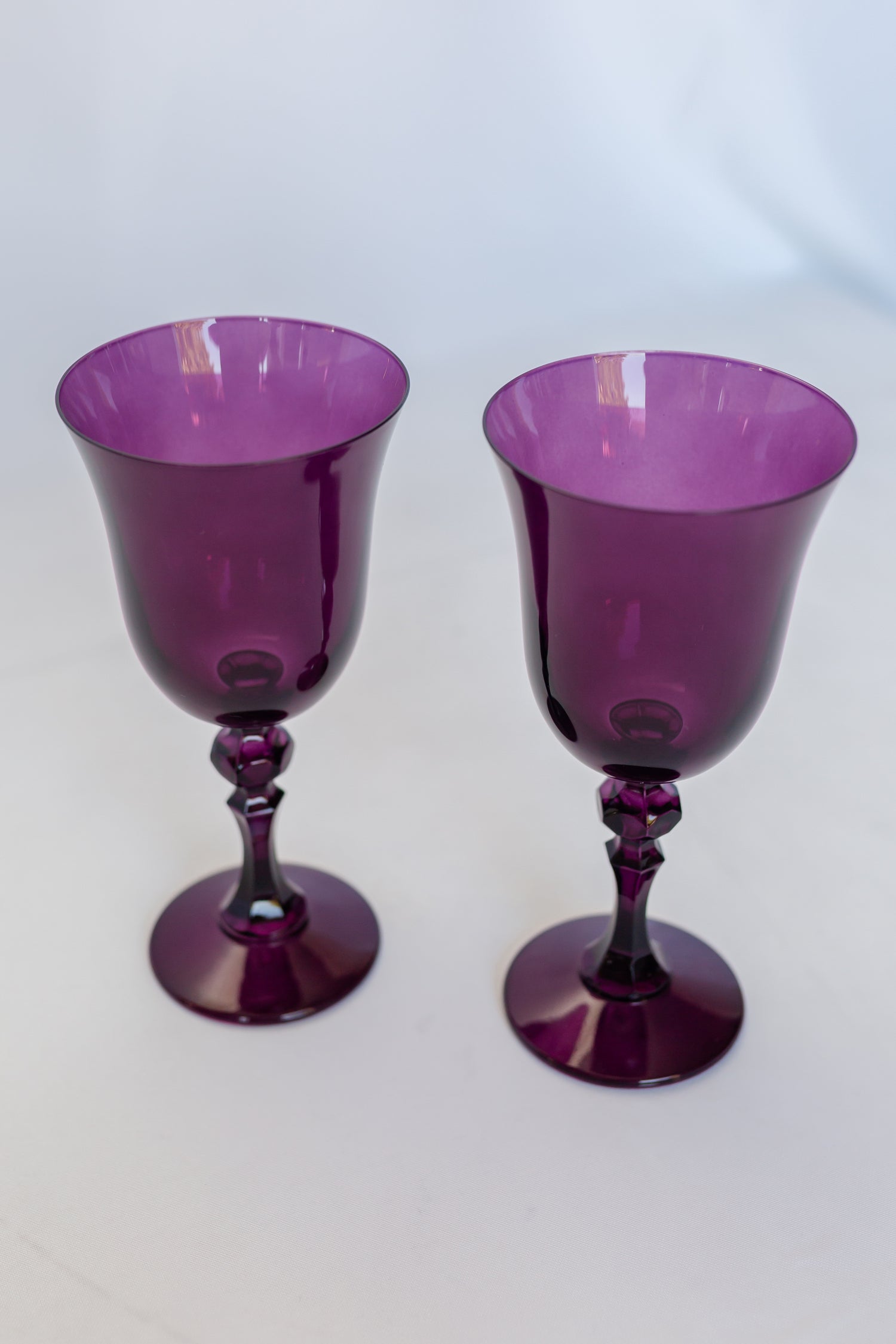 Estelle Colored Regal Goblet - Set of 2 {Amethyst}