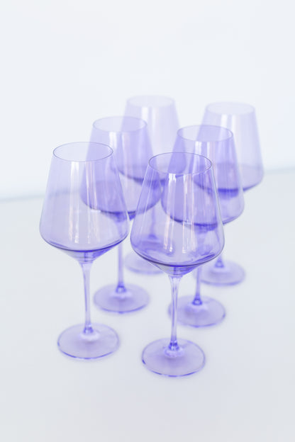 Estelle Colored Wine Stemware - Set of 6 {Lavender}