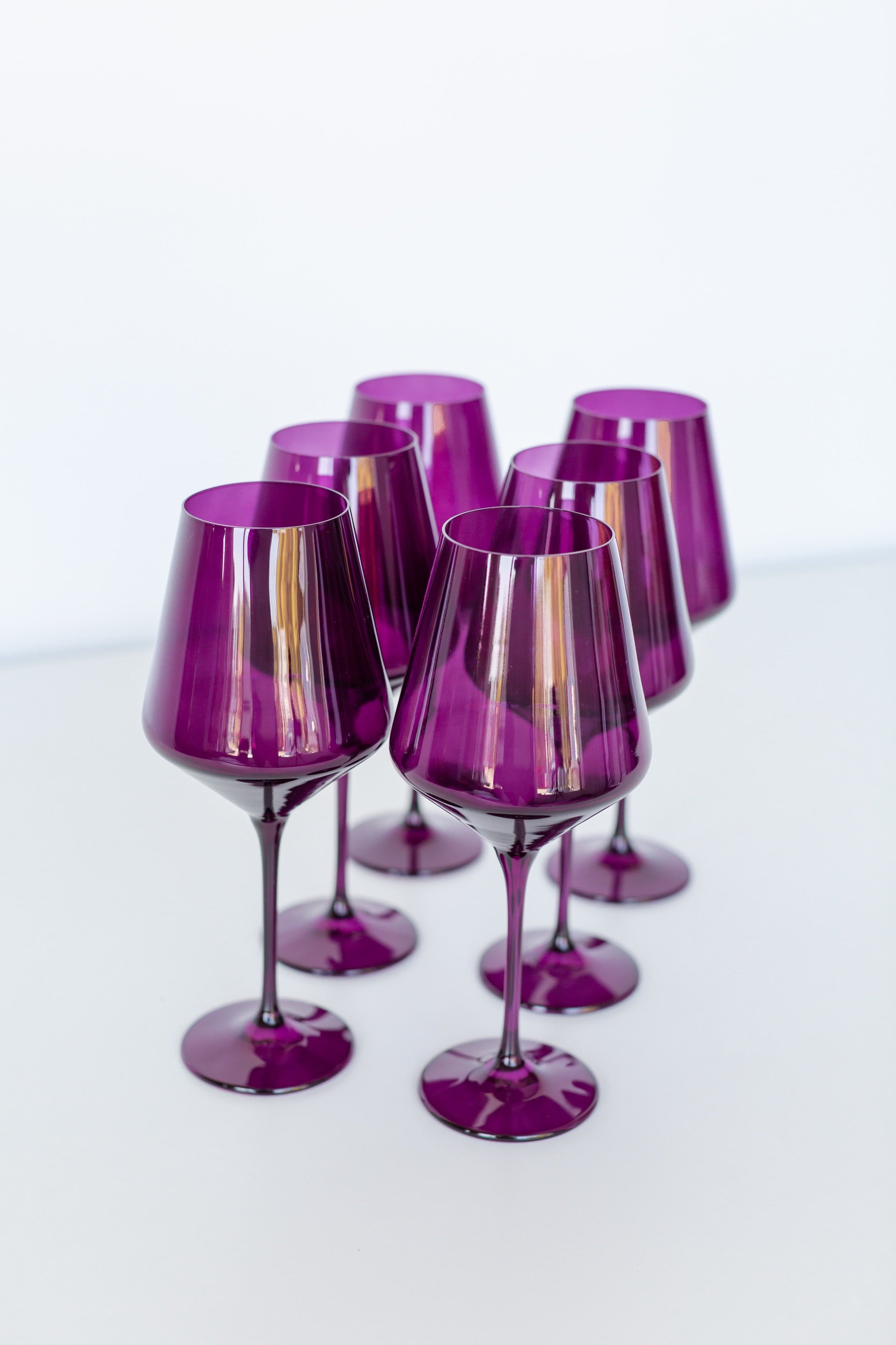 Estelle Colored Wine Stemware - Set of 6 {Amethyst}