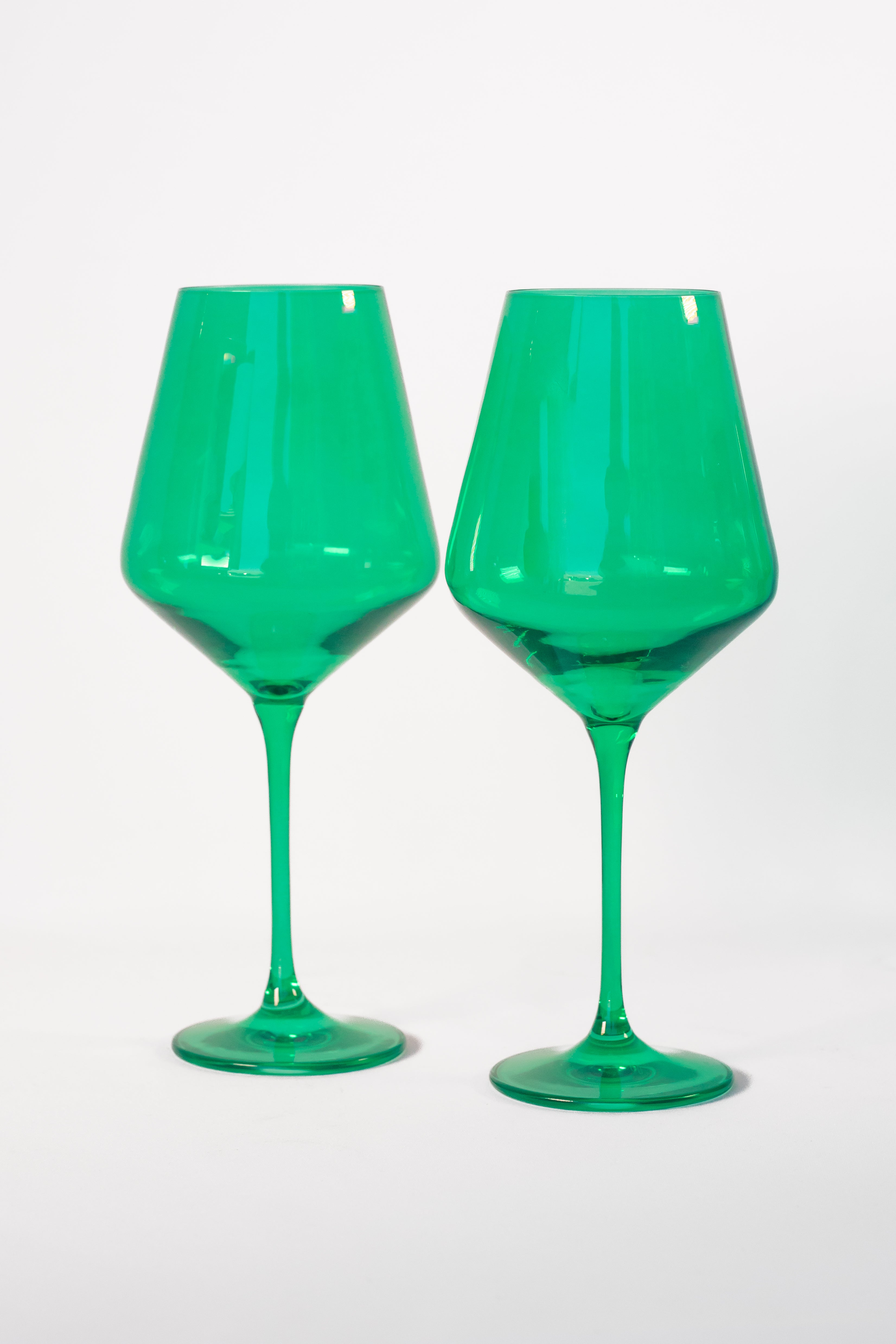 Estelle Colored Wine Stemware - Set of 2 {Kelly Green}