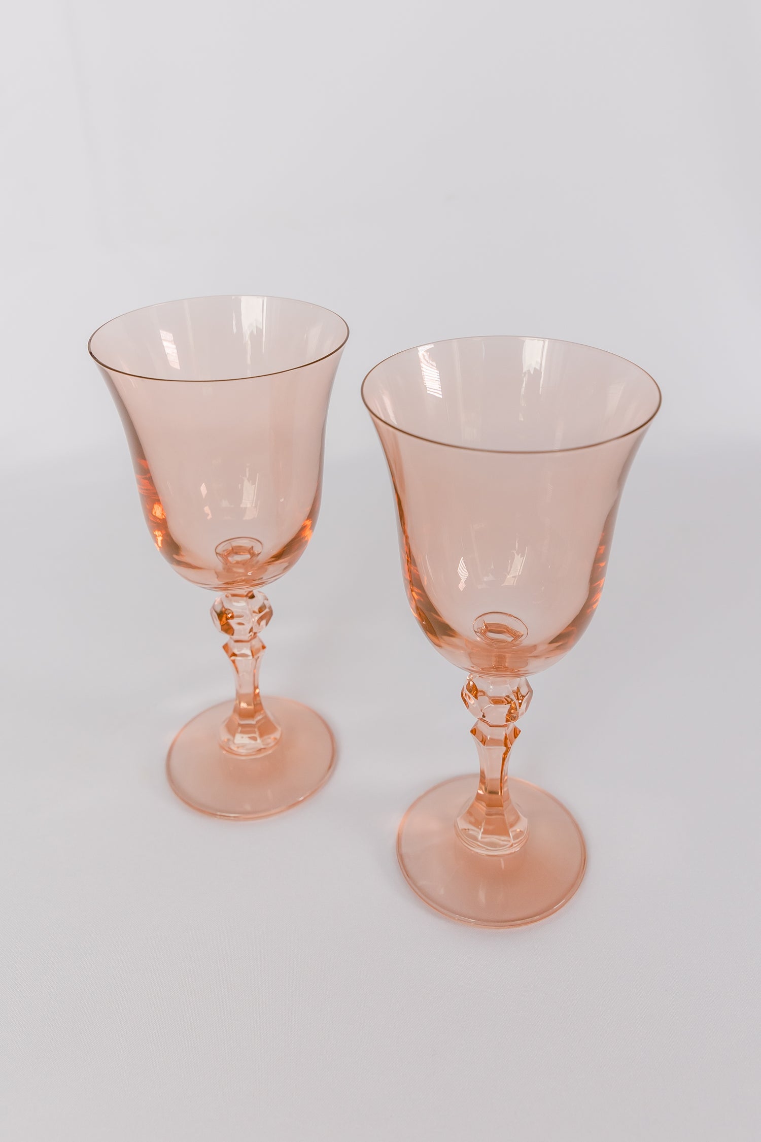 Estelle Colored Regal Goblet - Set of 2 {Blush Pink}