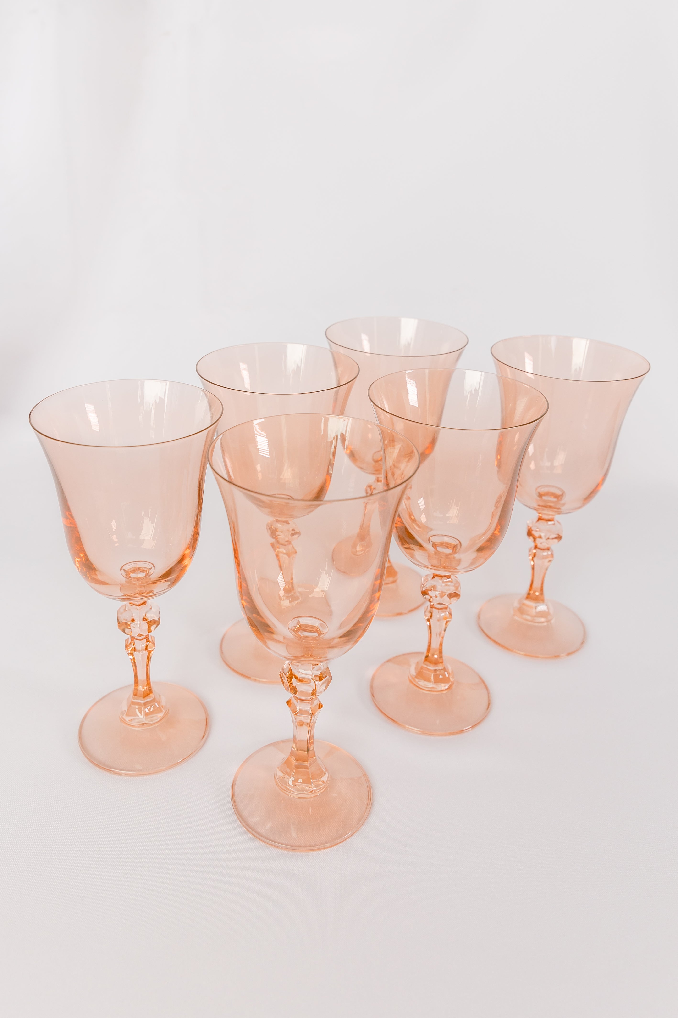 Estelle Colored Regal Goblet - Set of 6 {Blush Pink}