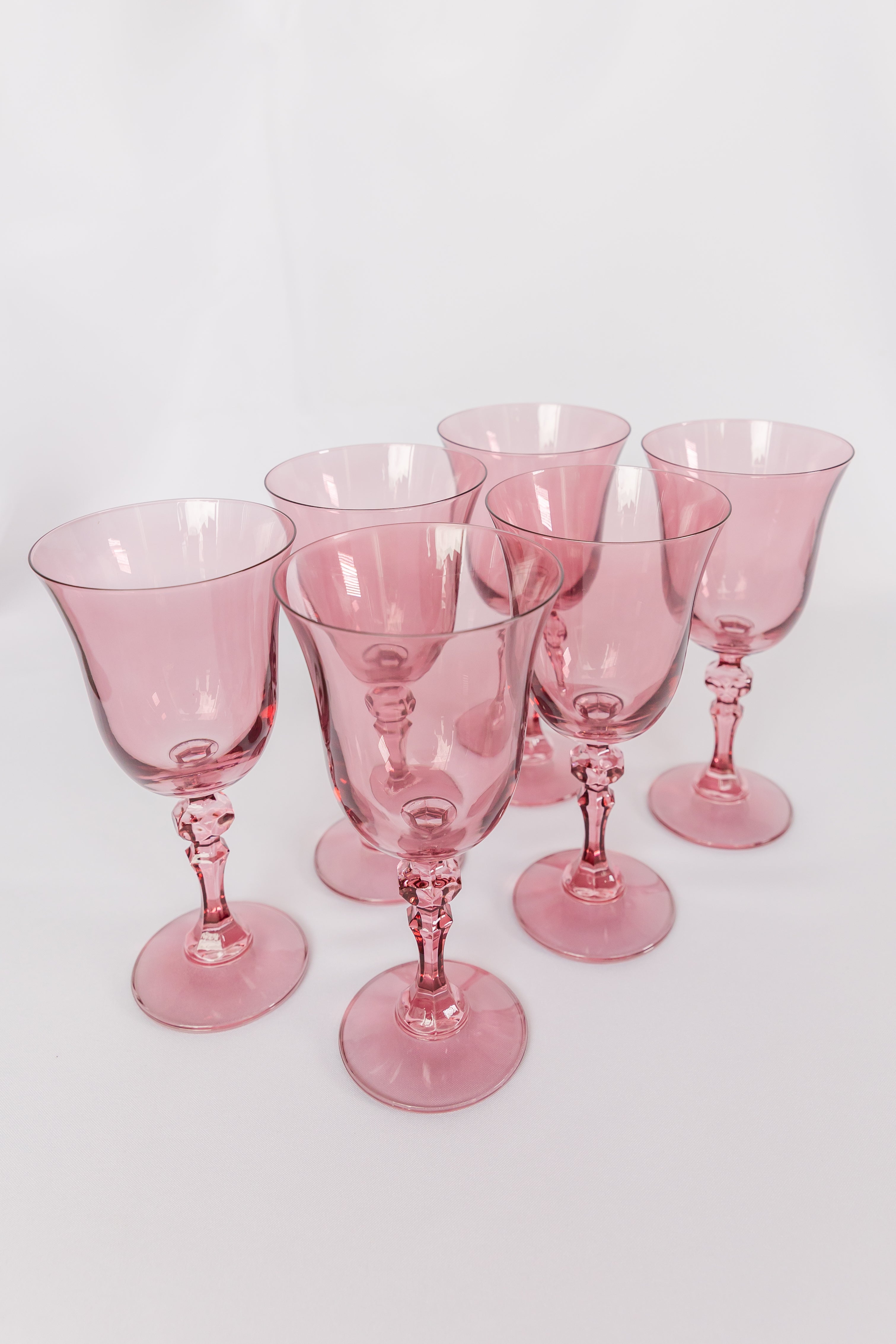 Estelle Colored Regal Goblet - Set of 6 {Rose}