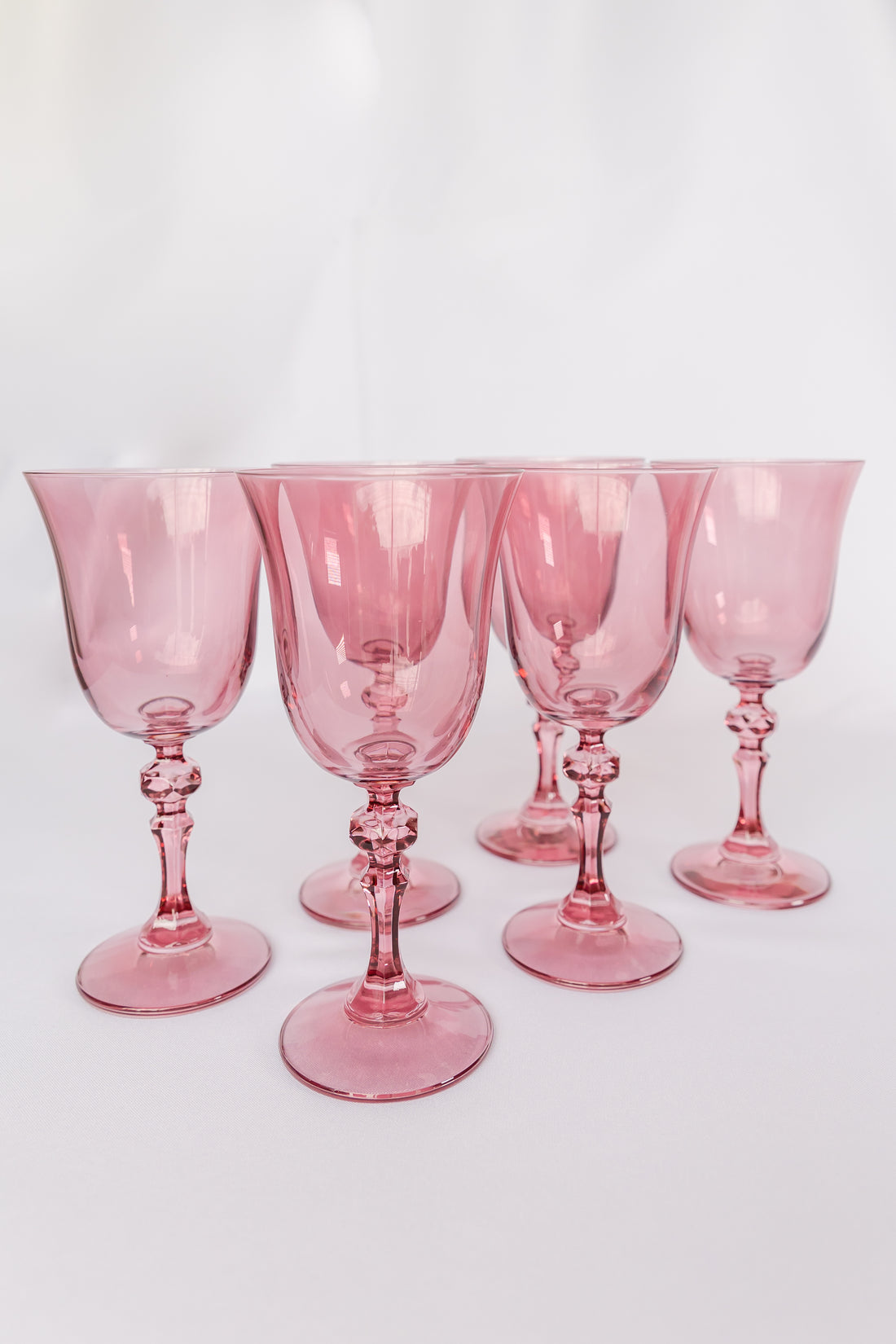 Estelle Colored Regal Goblet - Set of 6 {Rose}