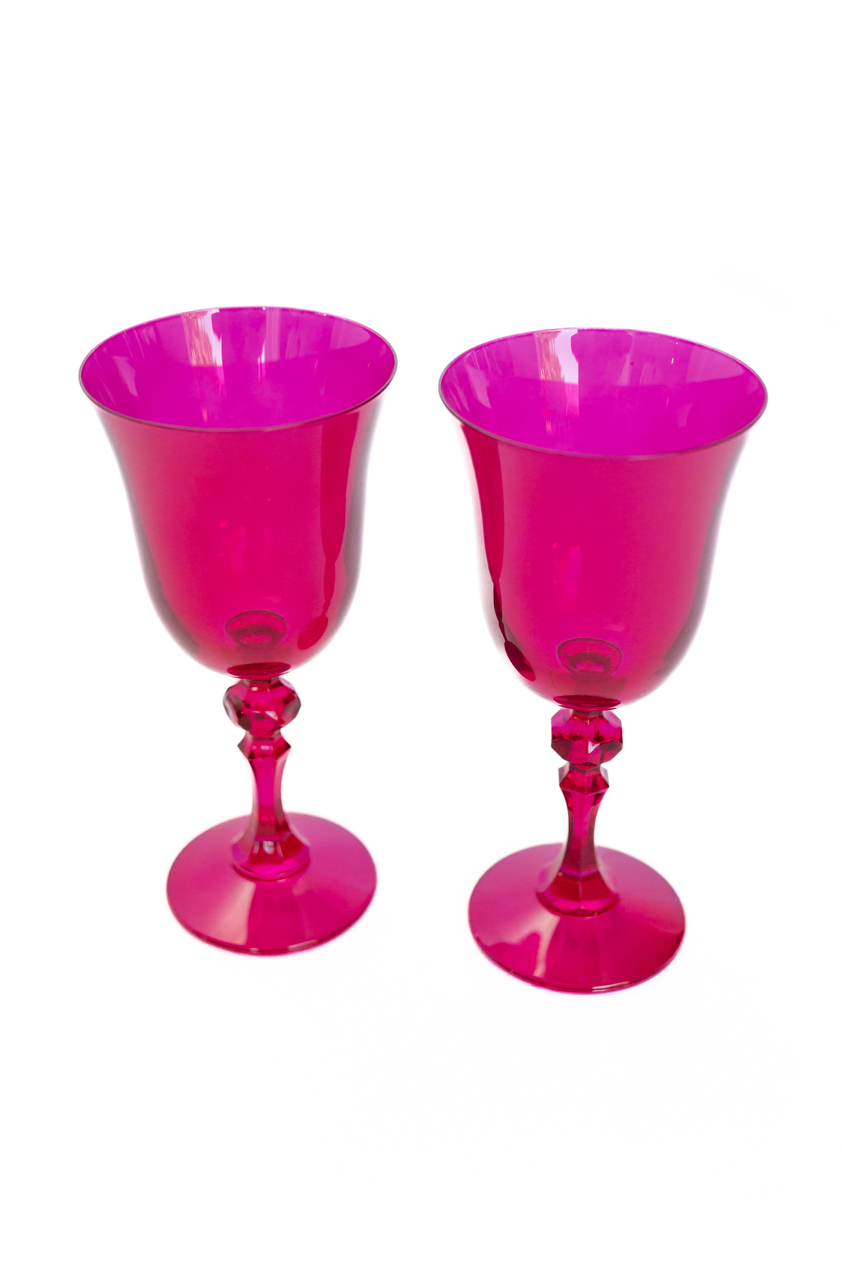 Estelle Colored Regal Goblet - Set of 2 {Viva Magenta (Our Fuchsia)}