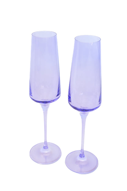 Estelle Colored Champagne Flute - Set of 2 {Lavender}