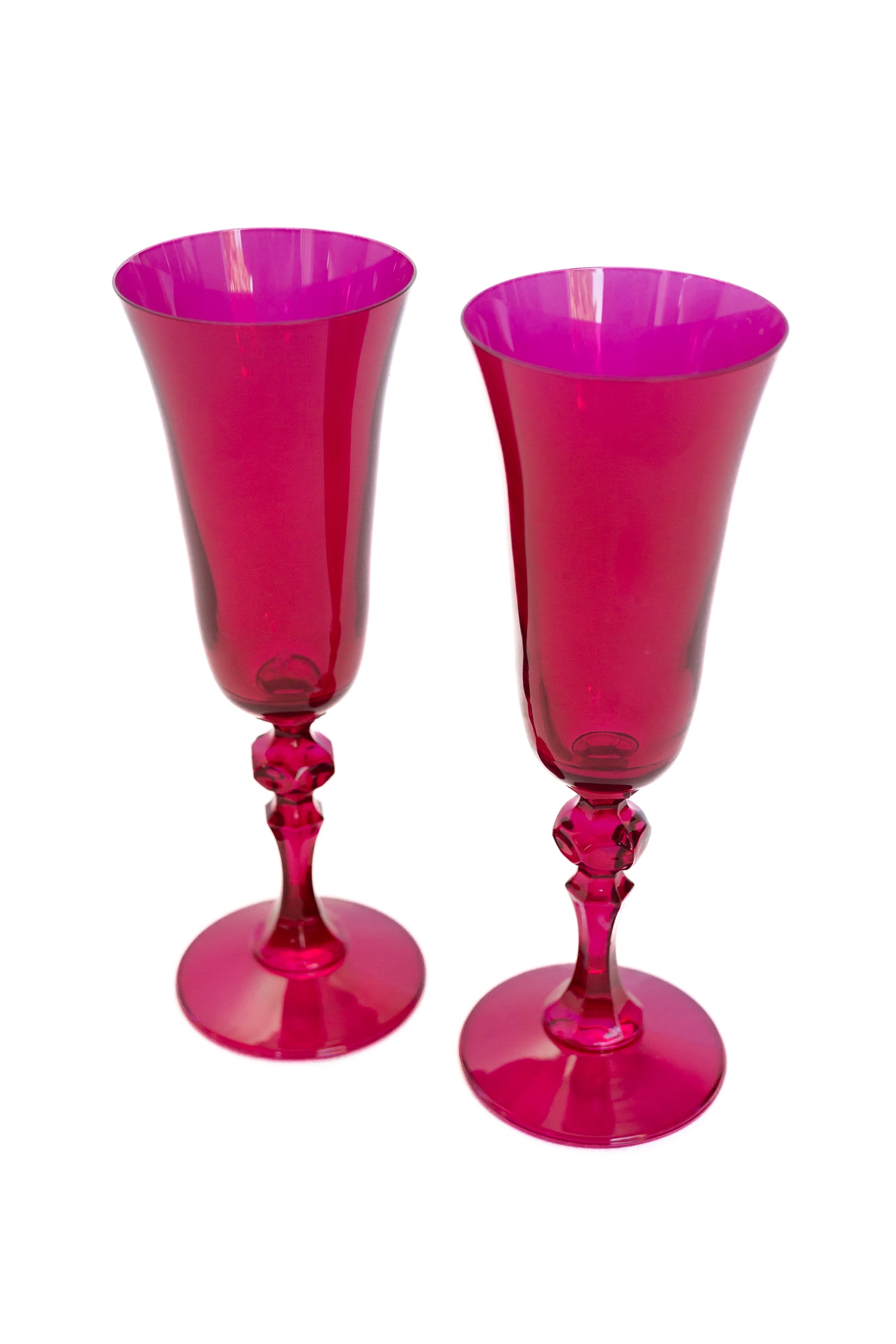 Estelle Colored Regal Flute - Set of 2 {Viva Magenta (Our Fuchsia)}