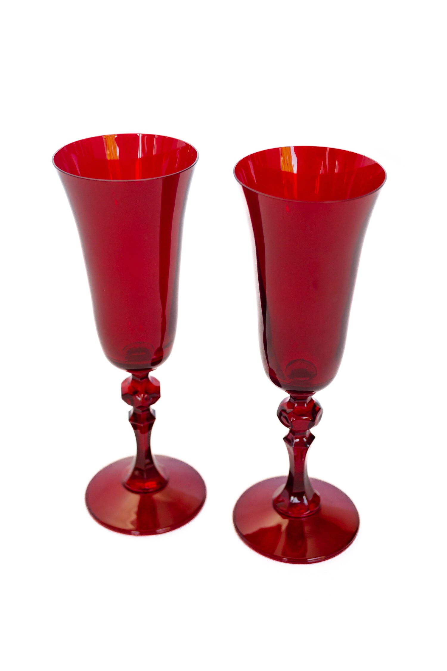 Estelle Colored Regal Flute - Set of 2 {Red}