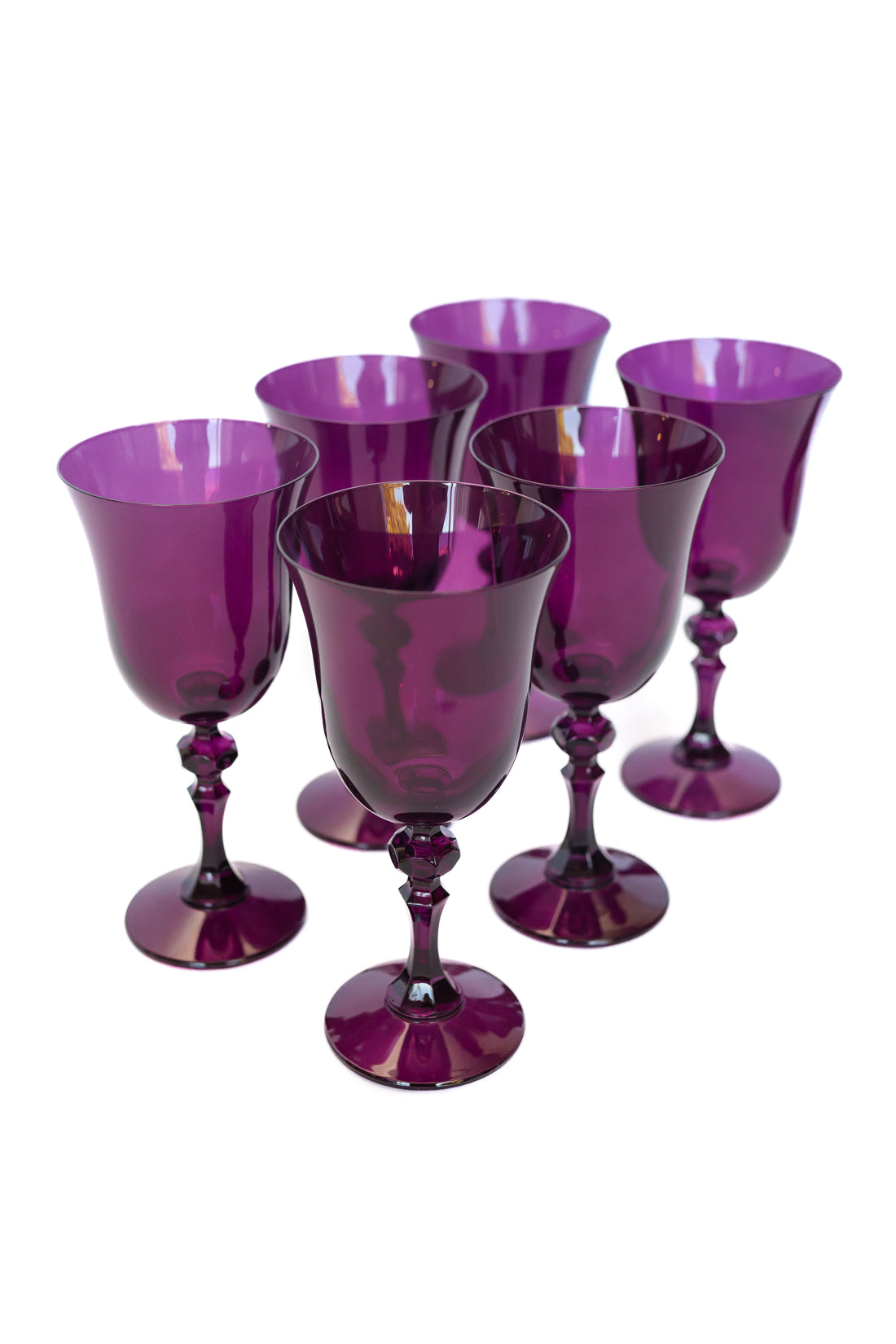 Estelle Colored Regal Goblet - Set of 6 {Amethyst}