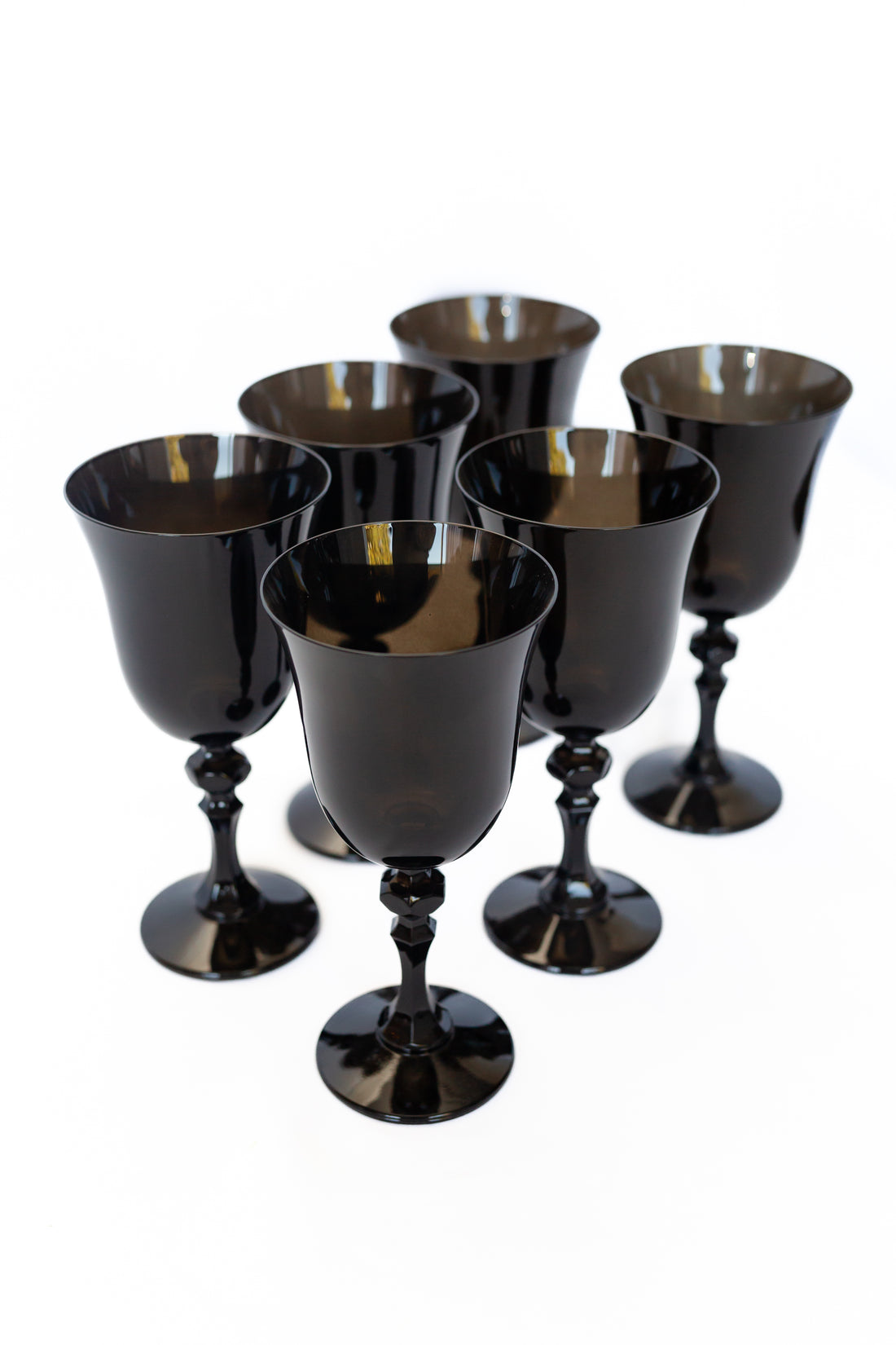 Estelle Colored Regal Goblet - Set of 6 {Black}