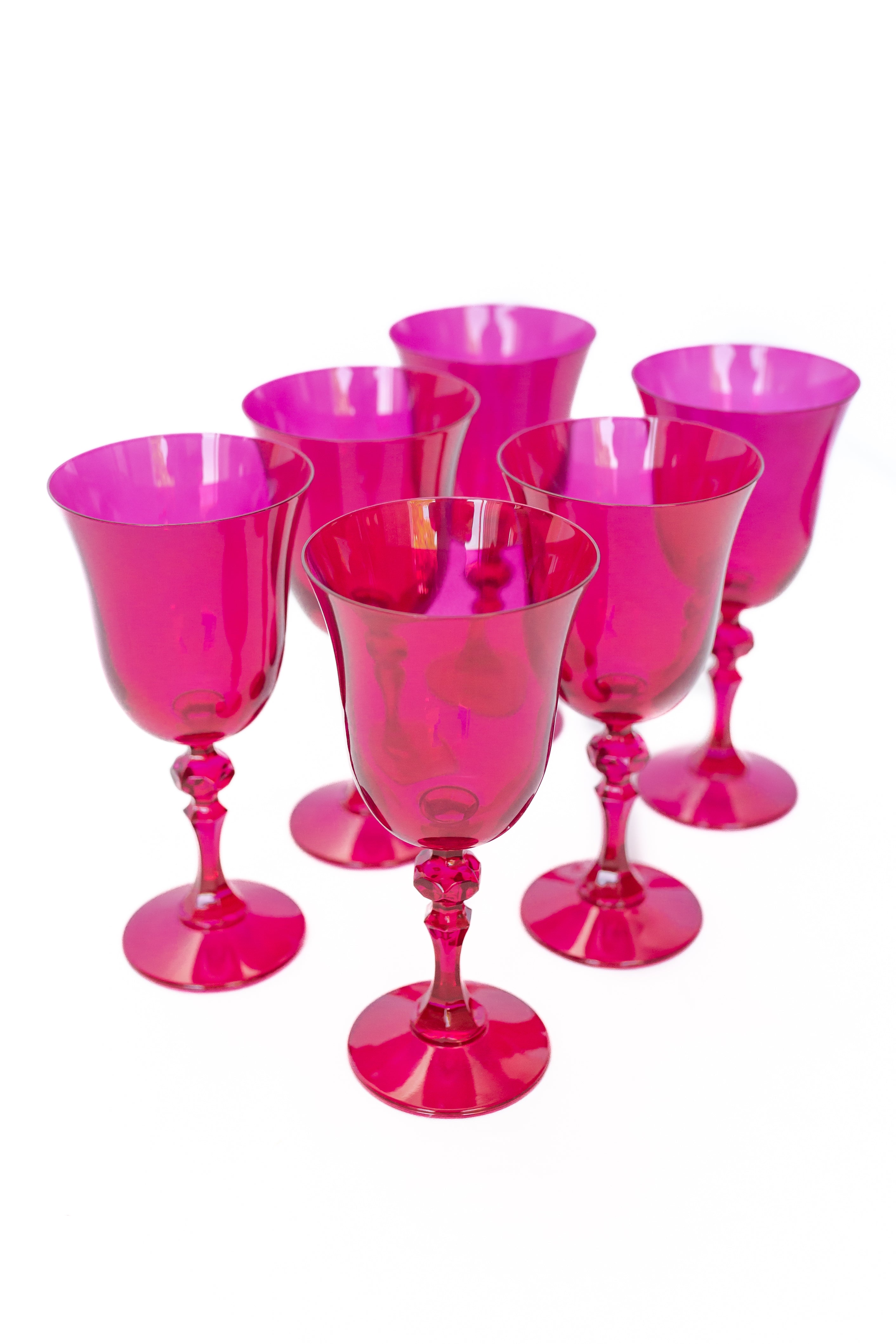 Estelle Colored Regal Goblet - Set of 6 {Viva Magenta (Our Fuchsia)}