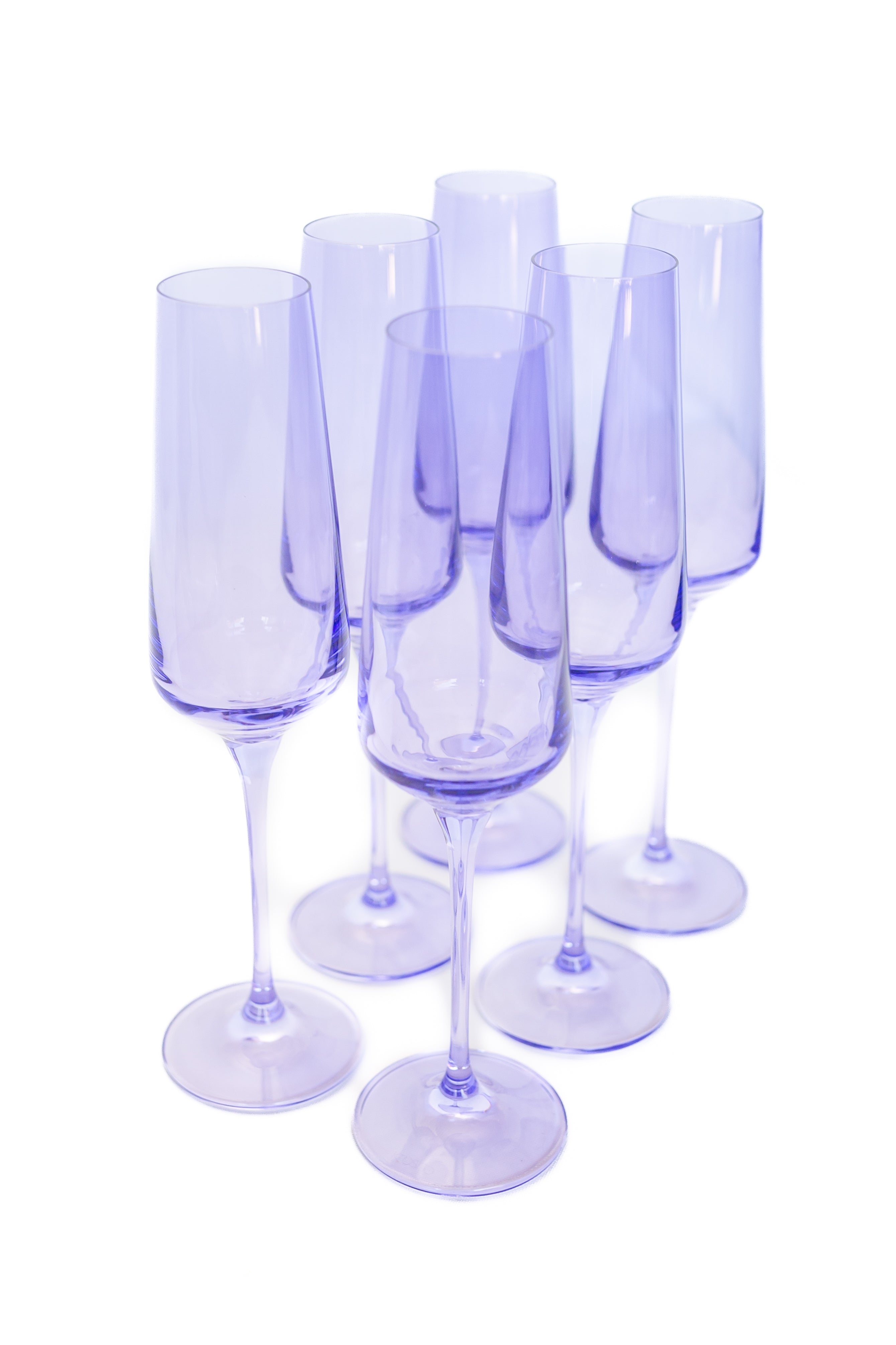 Estelle Colored Champagne Flute - Set of 6 {Lavender}