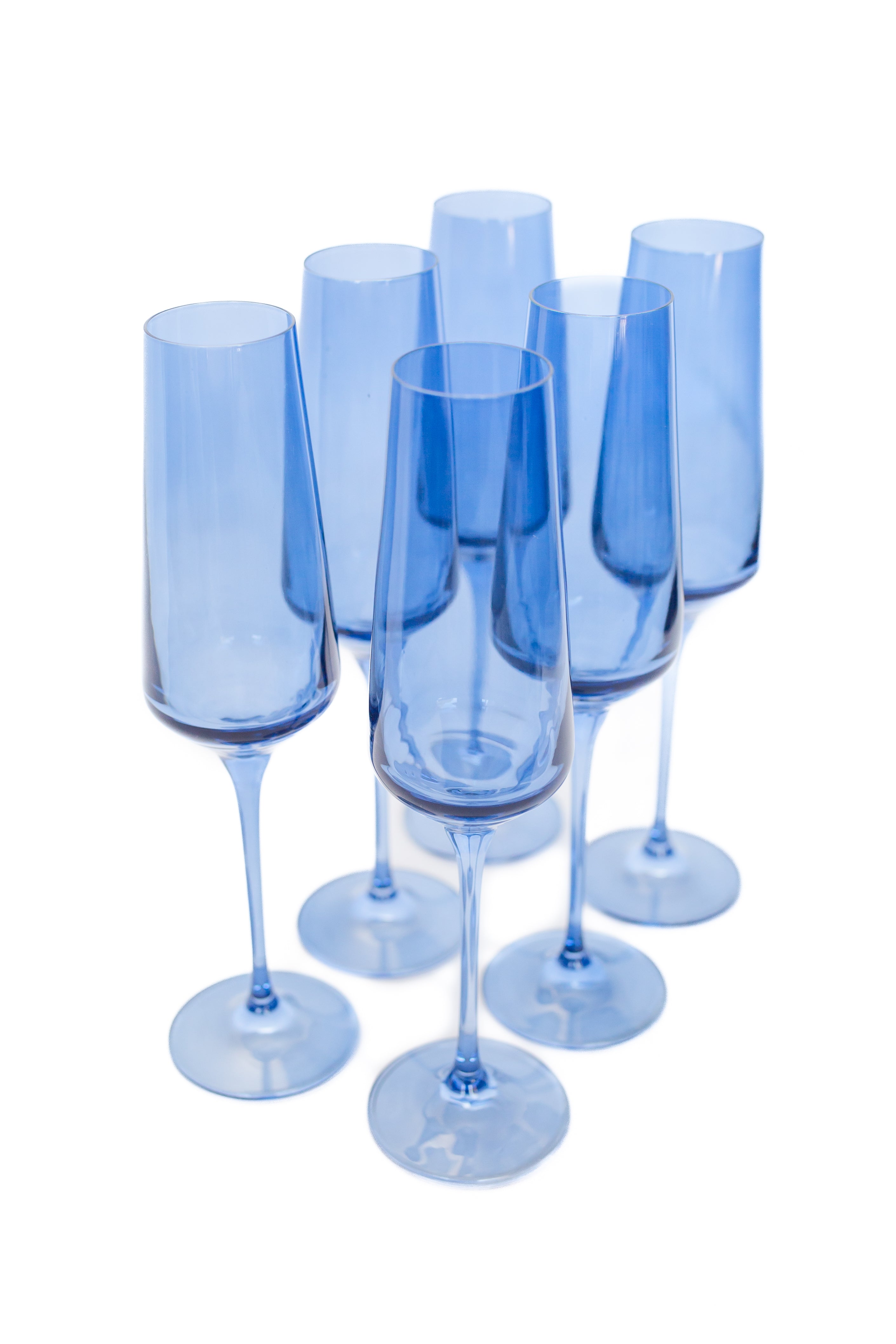 Estelle Colored Champagne Flute - Set of 6 {Cobalt Blue}