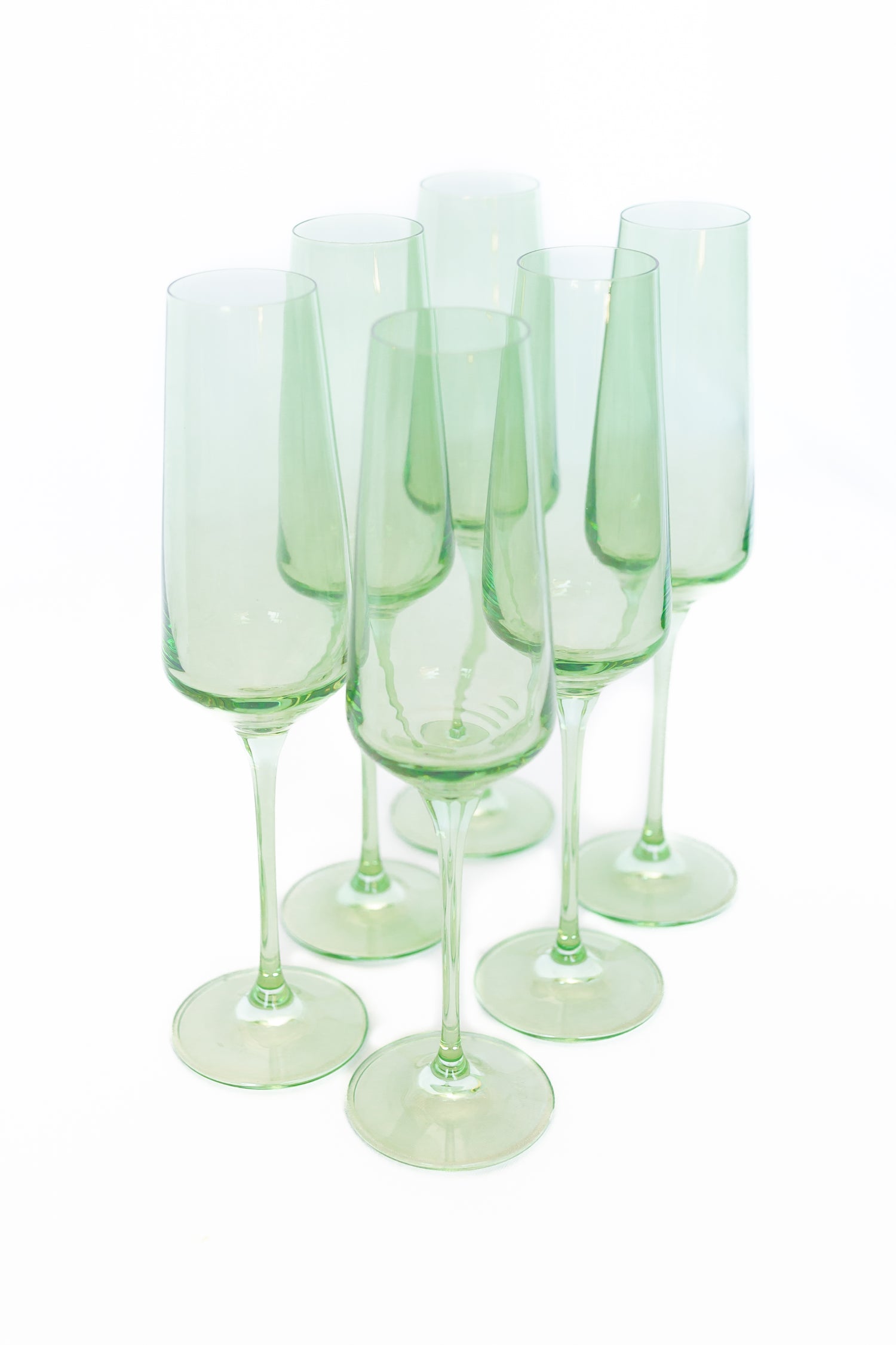 Estelle Colored Champagne Flute - Set of 6 {Mint Green}