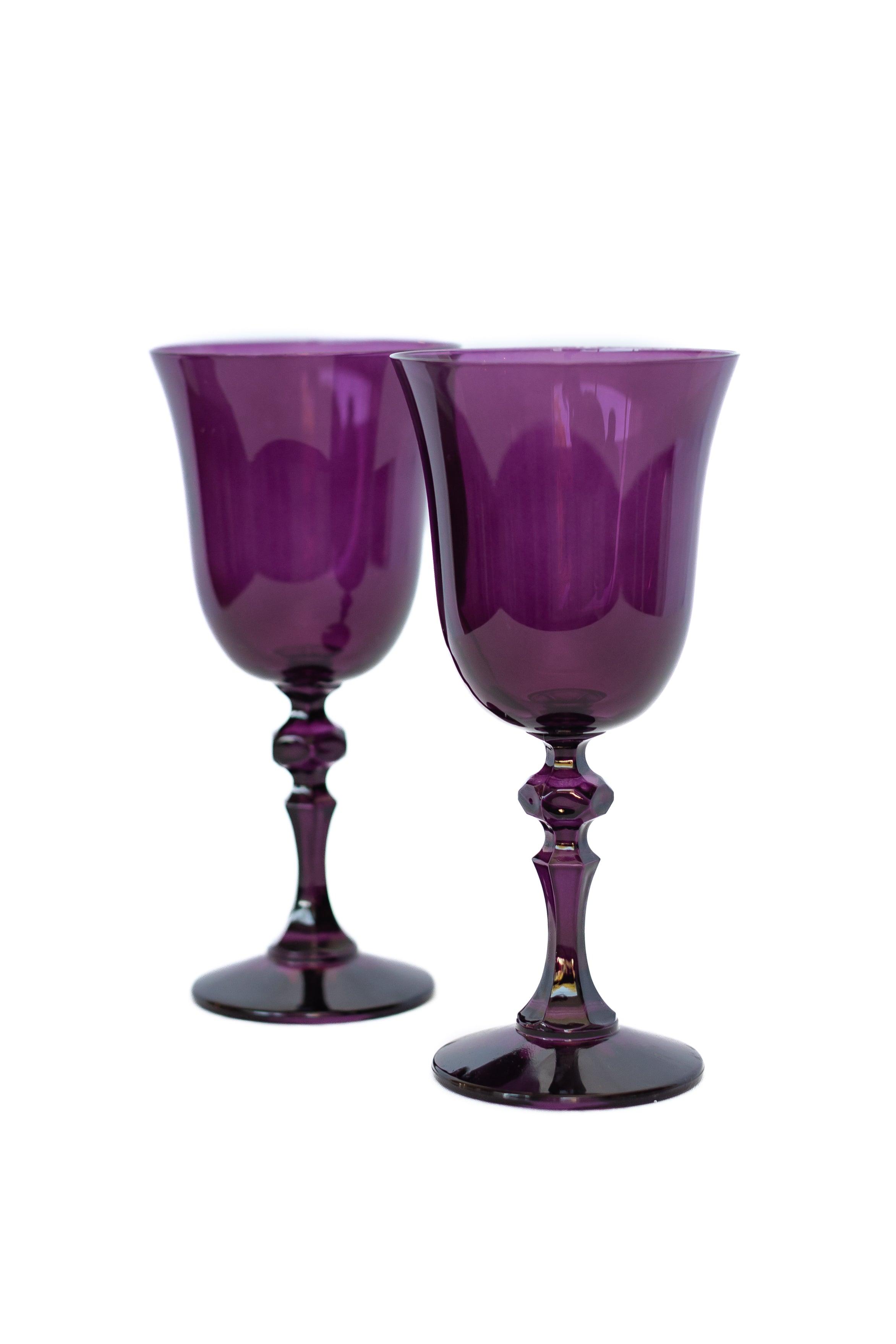 Estelle Colored Regal Goblet - Set of 2 {Amethyst}