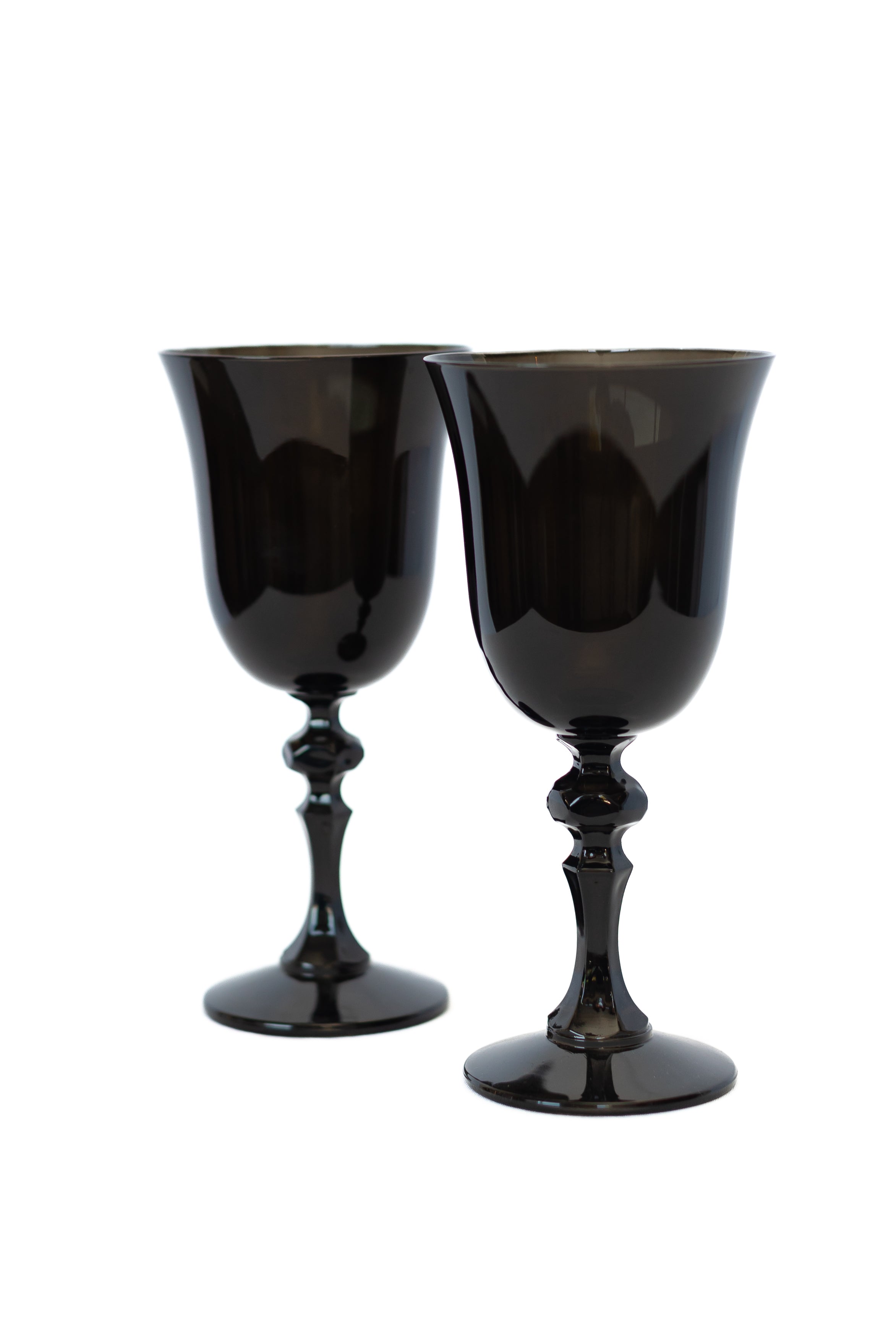 Estelle Colored Regal Goblet - Set of 2 {Black}