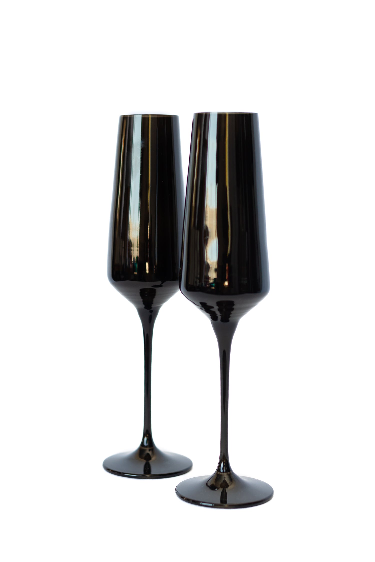 Estelle Colored Champagne Flute - Set of 2 {Black}