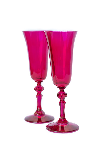 Estelle Colored Regal Flute - Set of 2 {Viva Magenta (Our Fuchsia)}