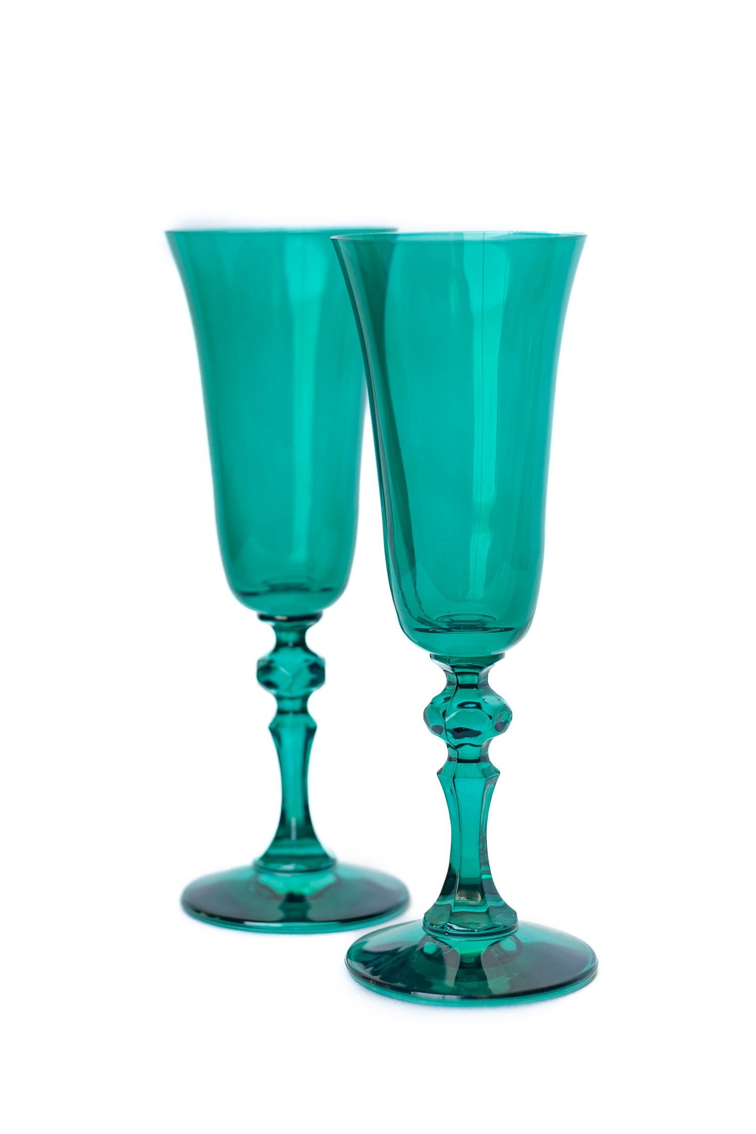 Estelle Colored Regal Flute - Set of 2 {Emerald Green}