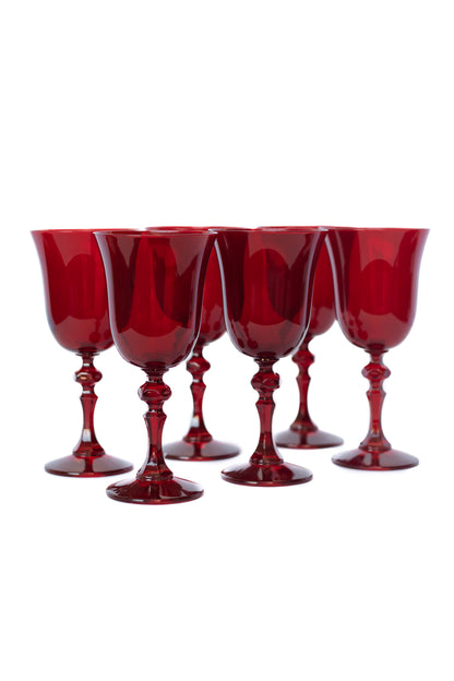 Estelle Colored Regal Goblet - Set of 6 {Red}