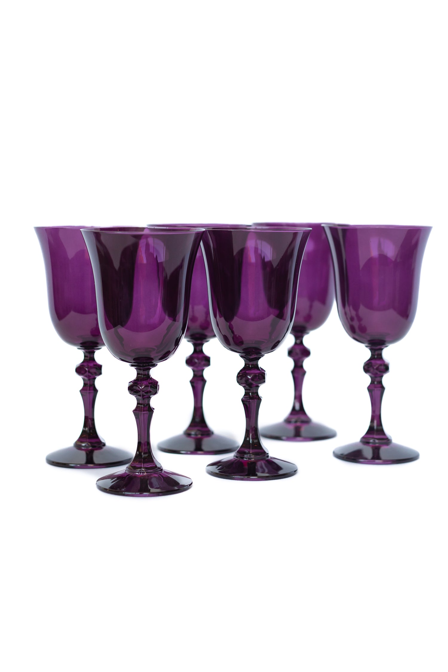 Estelle Colored Regal Goblet - Set of 6 {Amethyst}