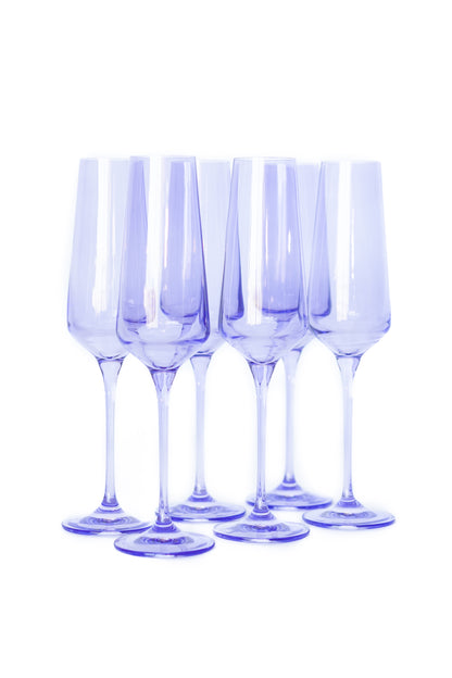 Estelle Colored Champagne Flute - Set of 6 {Lavender}