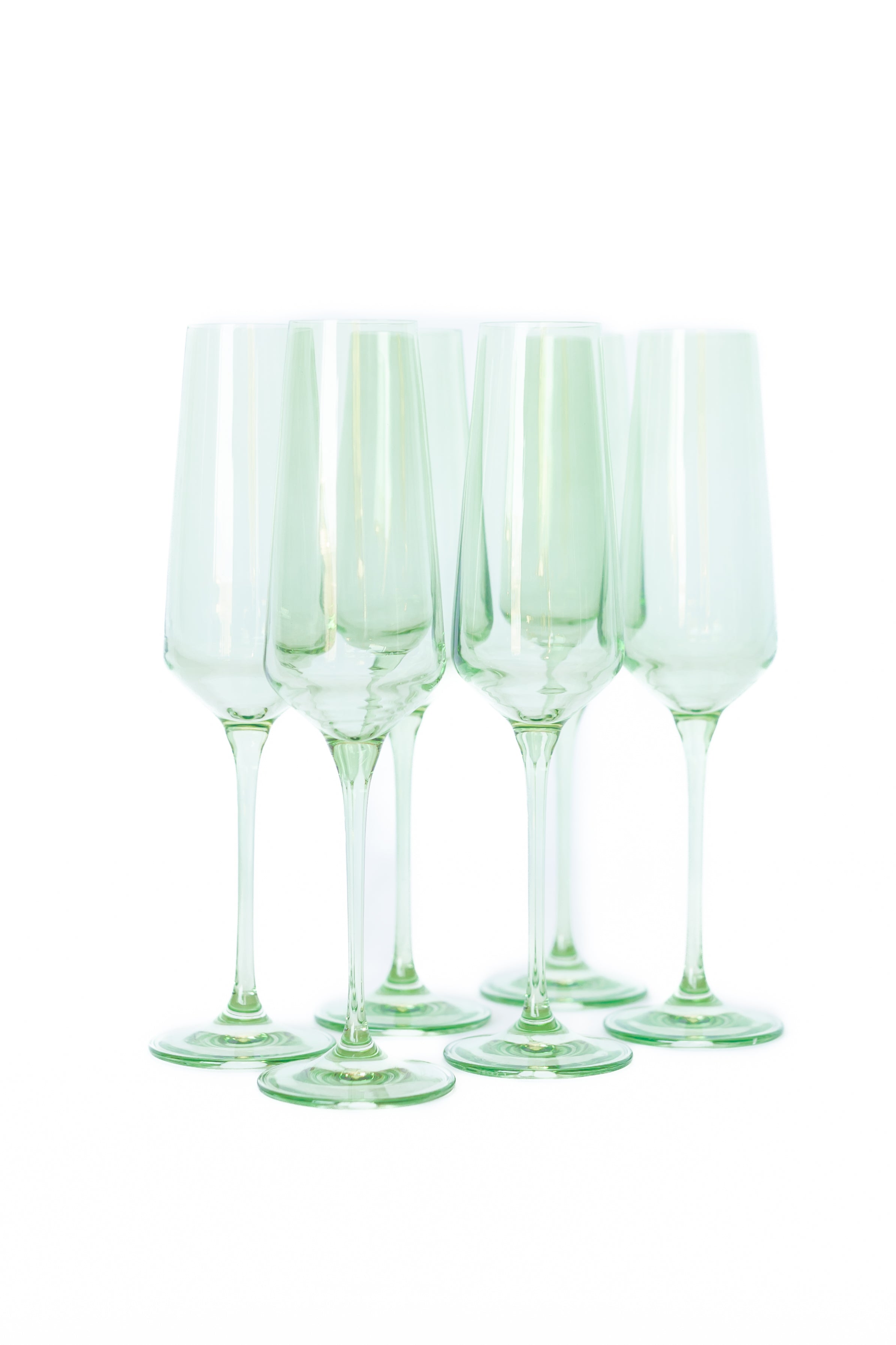 Estelle Colored Champagne Flute - Set of 6 {Mint Green}