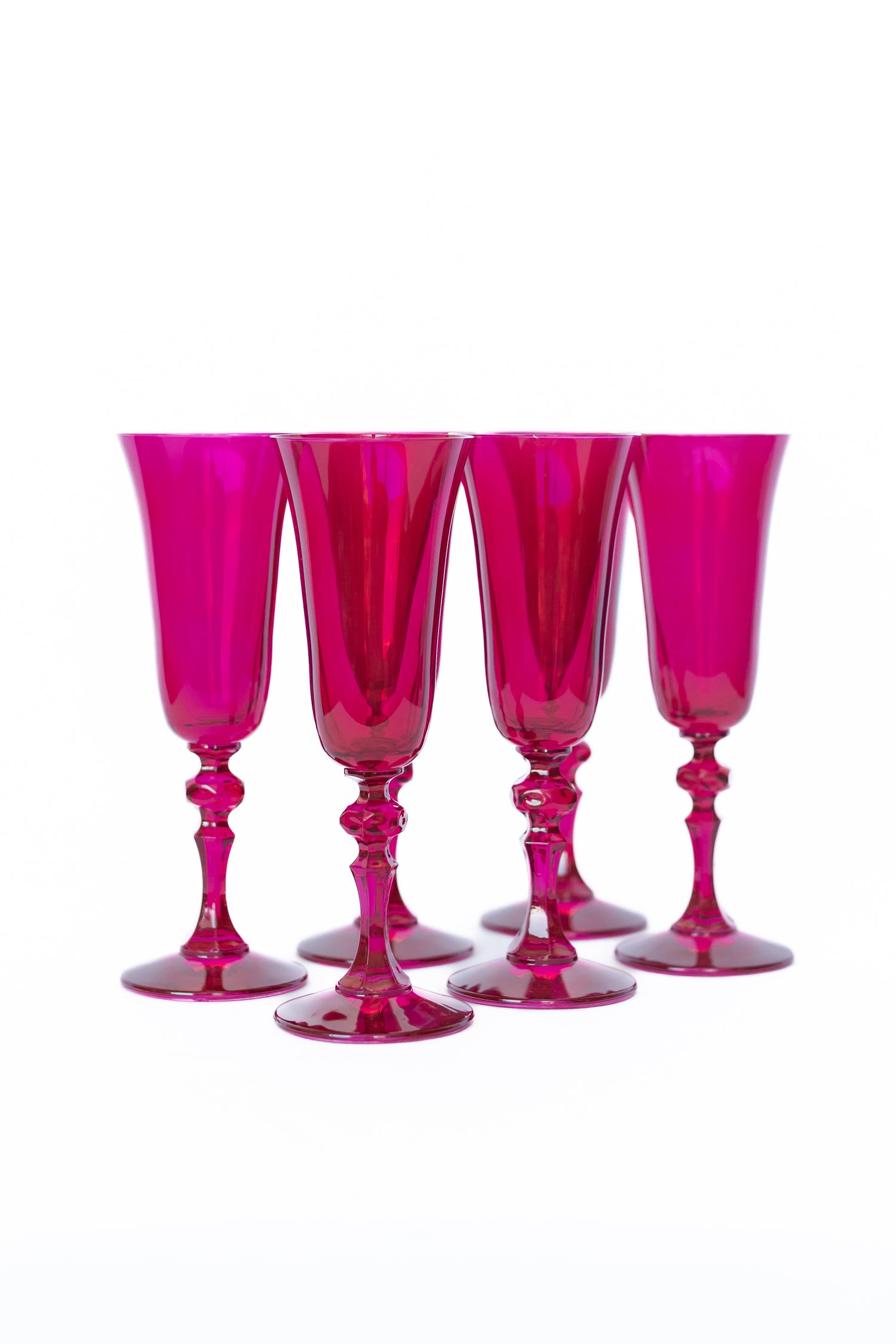 Estelle Colored Regal Flute - Set of 6 {Viva Magenta (Our Fuchsia)}