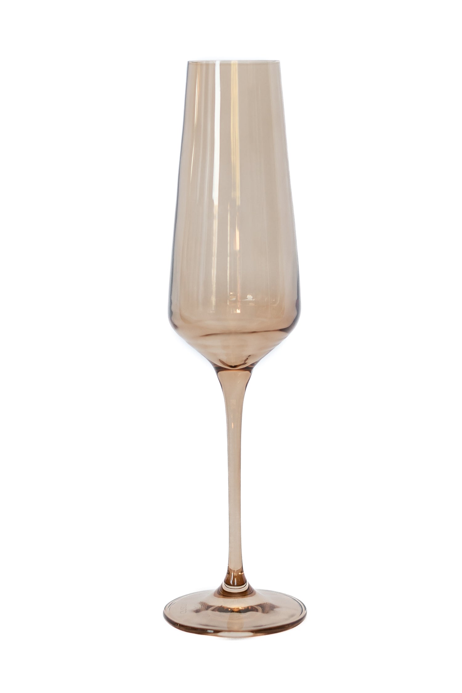 Estelle Colored Champagne Flute - Set of 6 {Mocha Mousse (Our Amber Smoke)}