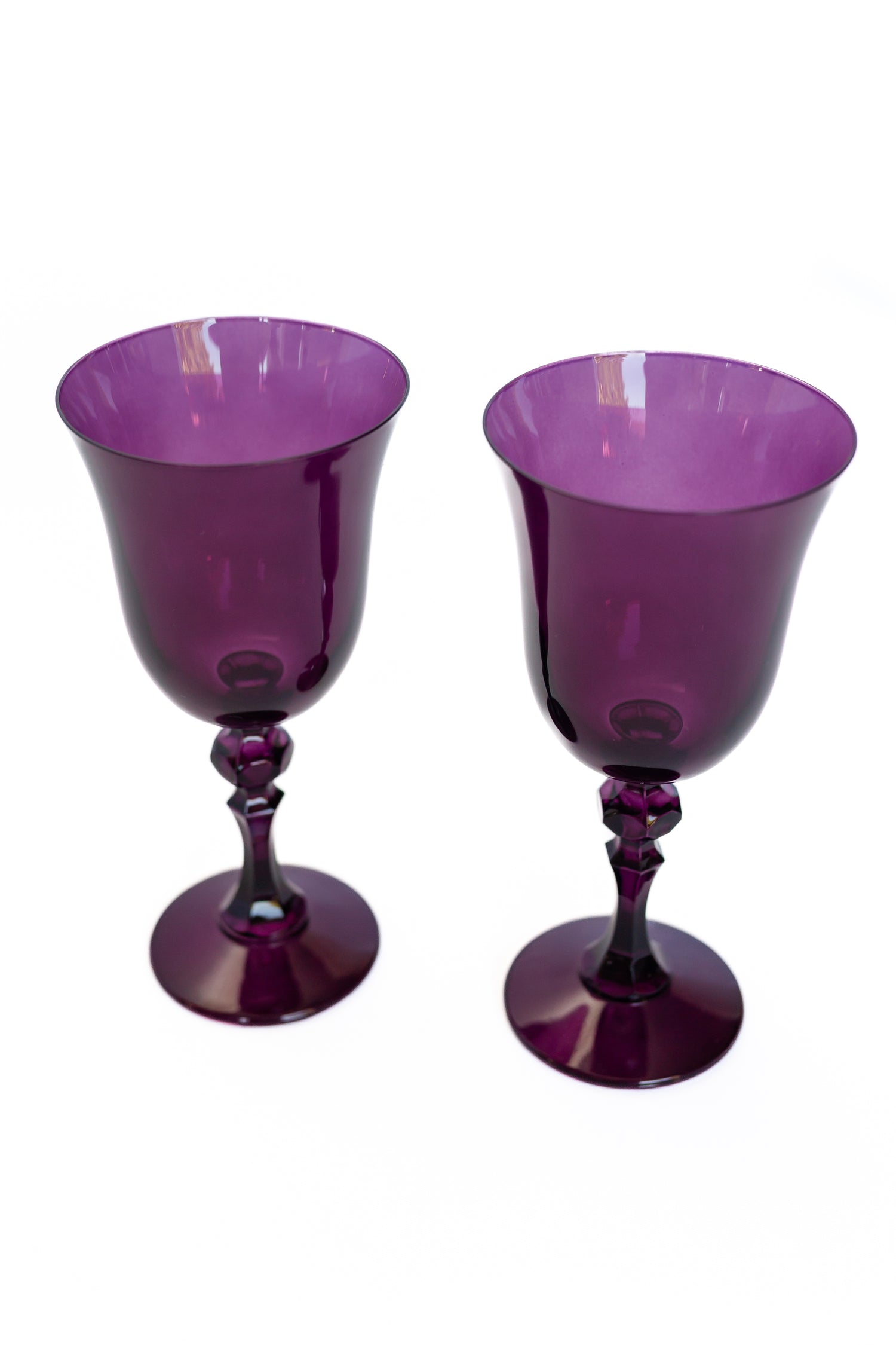 Estelle Colored Regal Goblet - Set of 2 {Amethyst}