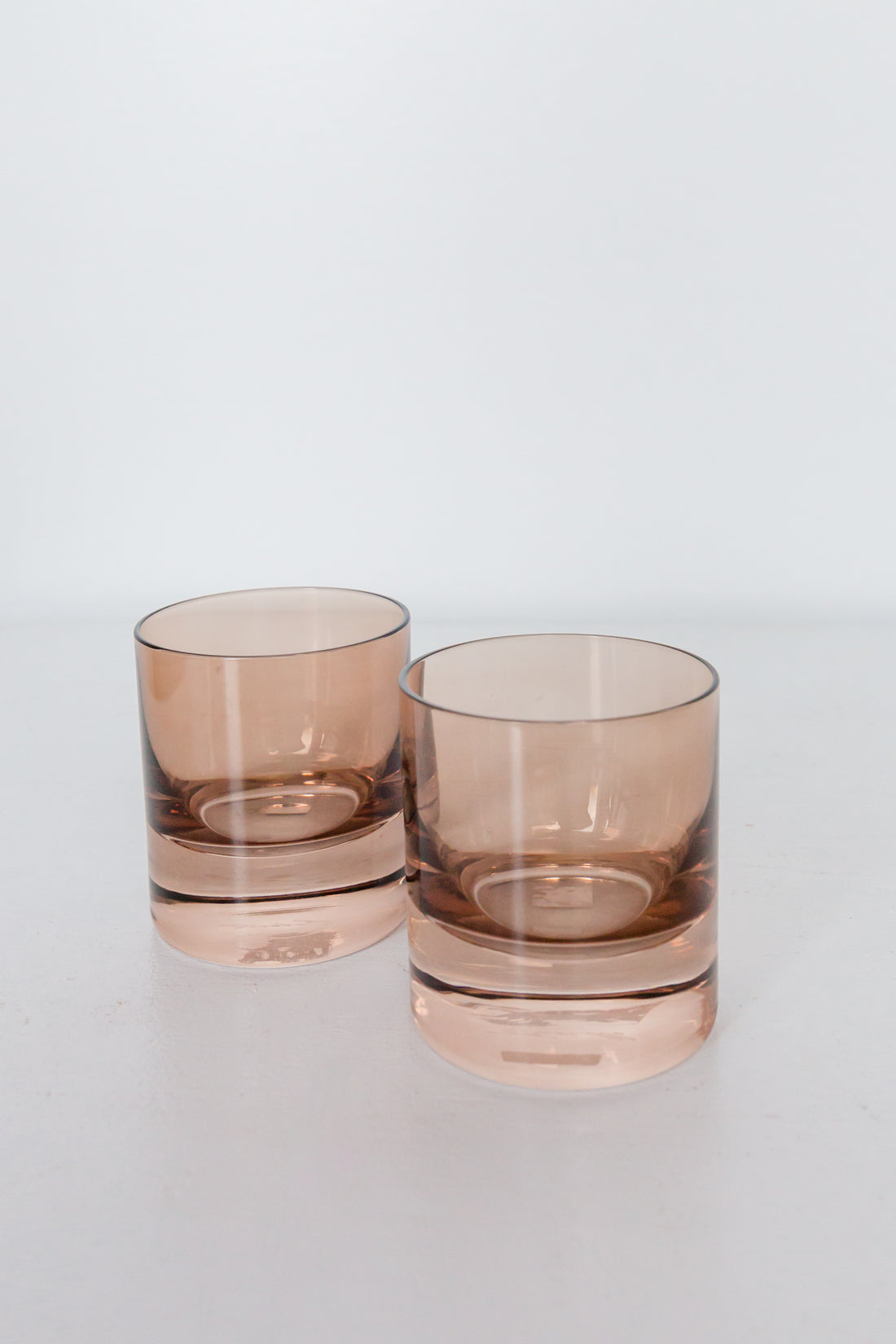 Estelle Colored Rocks Glass - Set of 2 {Mocha Mousse (Our Amber Smoke)}