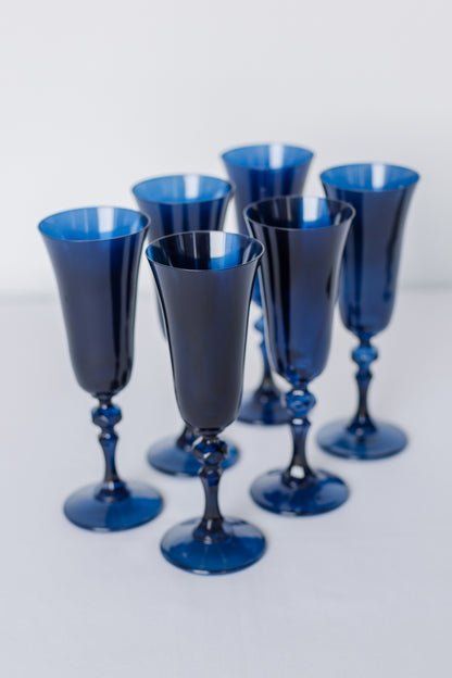 Estelle Colored Regal Flute - Set of 6 {Midnight Blue}